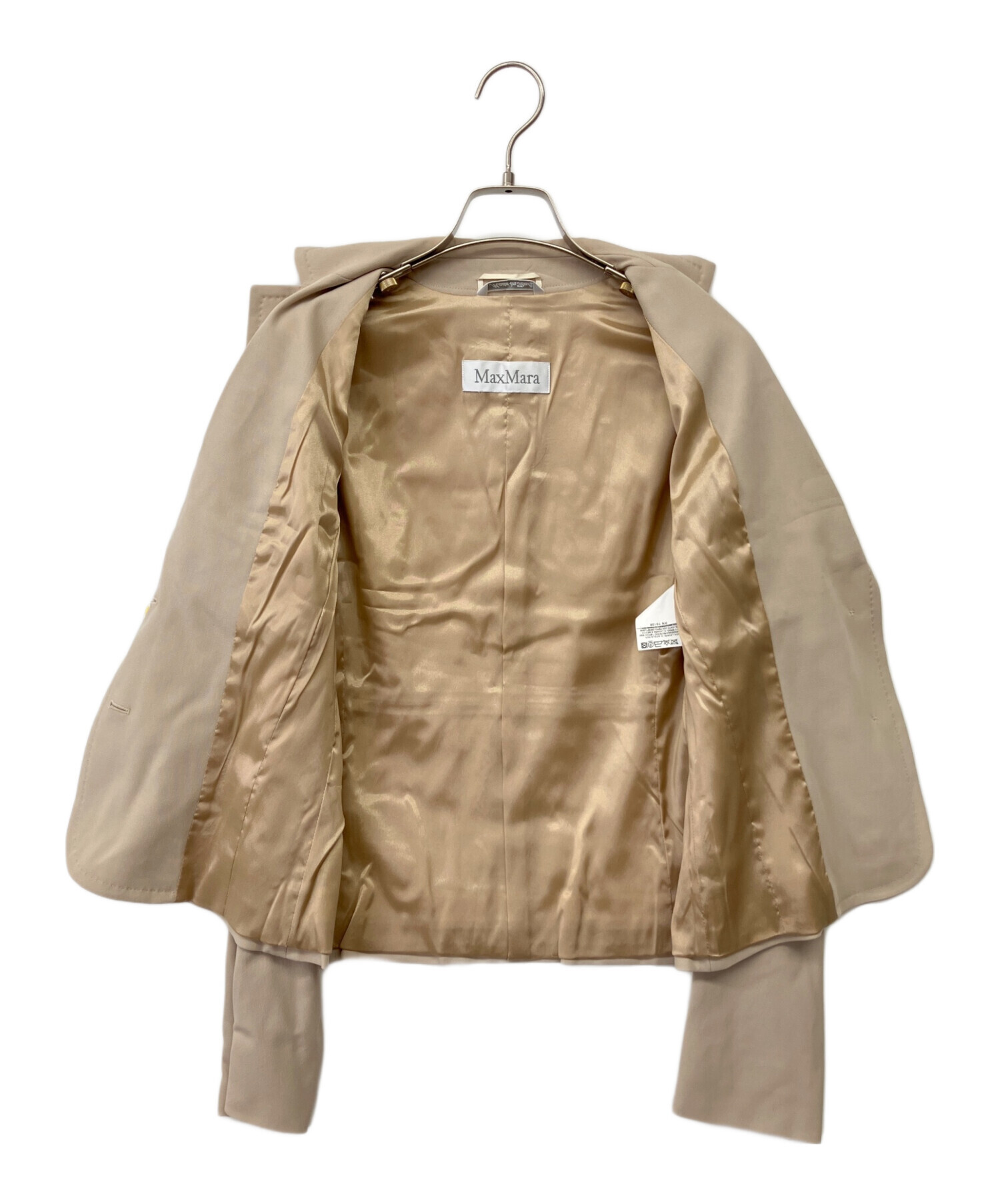 マックスマーラ スーツ ジャケット パンツ 総裏 シングル 38 ベージュ Max Mara - お値下げしました❗️結婚式、普段使いにも！マックス