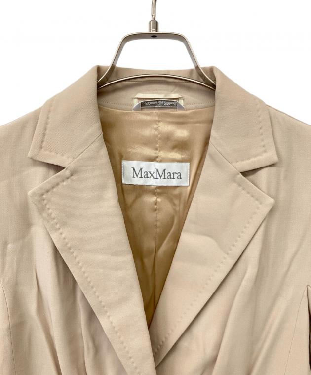 マックスマーラ スーツ ジャケット パンツ 総裏 シングル 38 ベージュ 中古・古着通販】MaxMara (マックスマーラ) 90'sパンツスーツ ベージュ