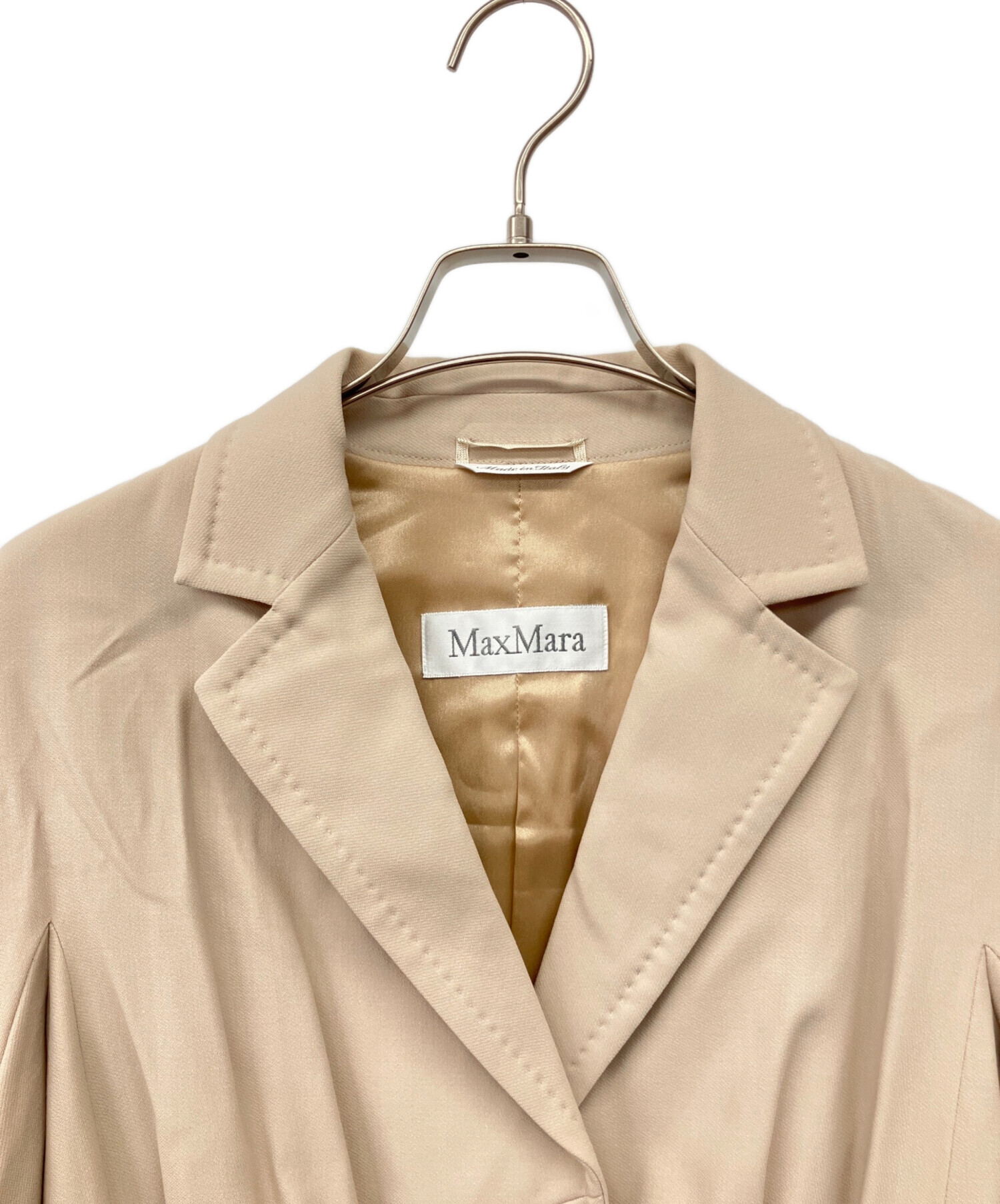 未使用 マックスマーラ Max Mara STUDIO セットアップ パンツスーツ レーヨン ジャージー ジャケット 42 ベージュ Max Mara - 美品 マックスマーラ Max Mara セットアップ パンツスーツ