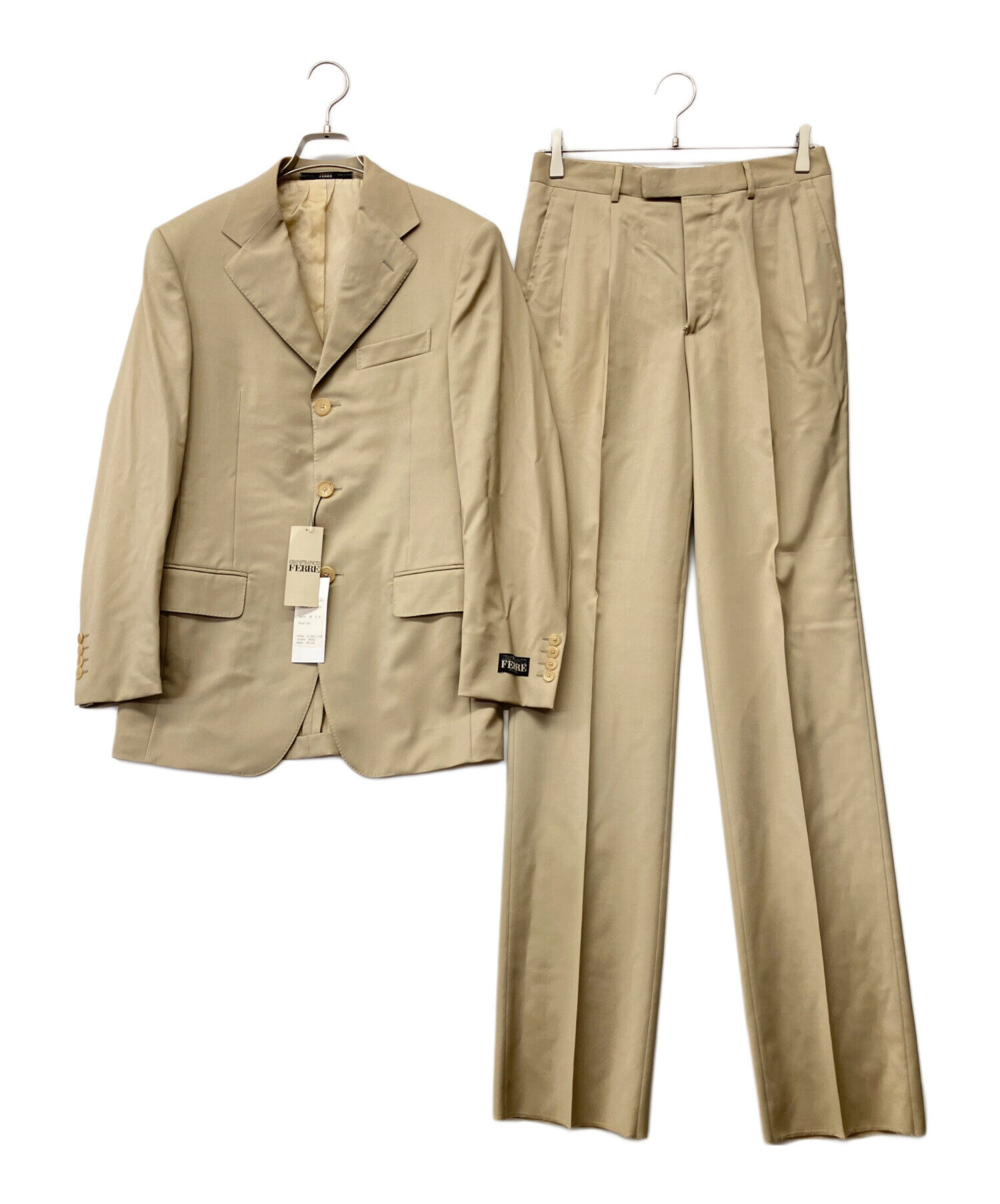 【イタリア製】80s GIANFRANCO FERRE リネン　セットアップ 中古・古着通販】GIANFRANCO FERRE (ジャンフランコフェレ) 3Bスーツ