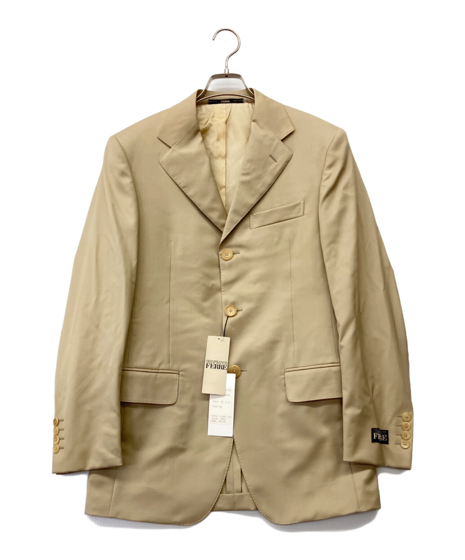 【イタリア製】80s GIANFRANCO FERRE リネン　セットアップ 中古・古着通販】GIANFRANCO FERRE (ジャンフランコフェレ) 3Bスーツ
