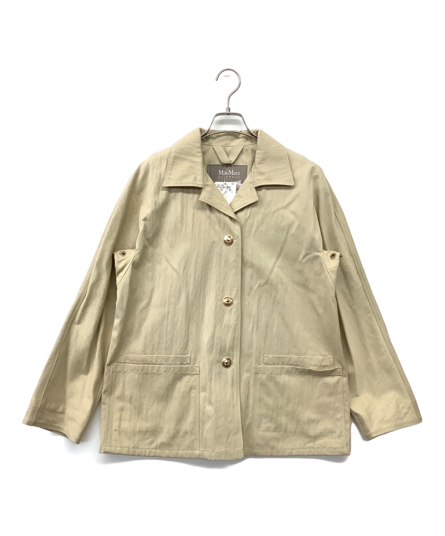 中古・古着通販】MaxMara (マックスマーラ) 金釦レインコート ベージュ 