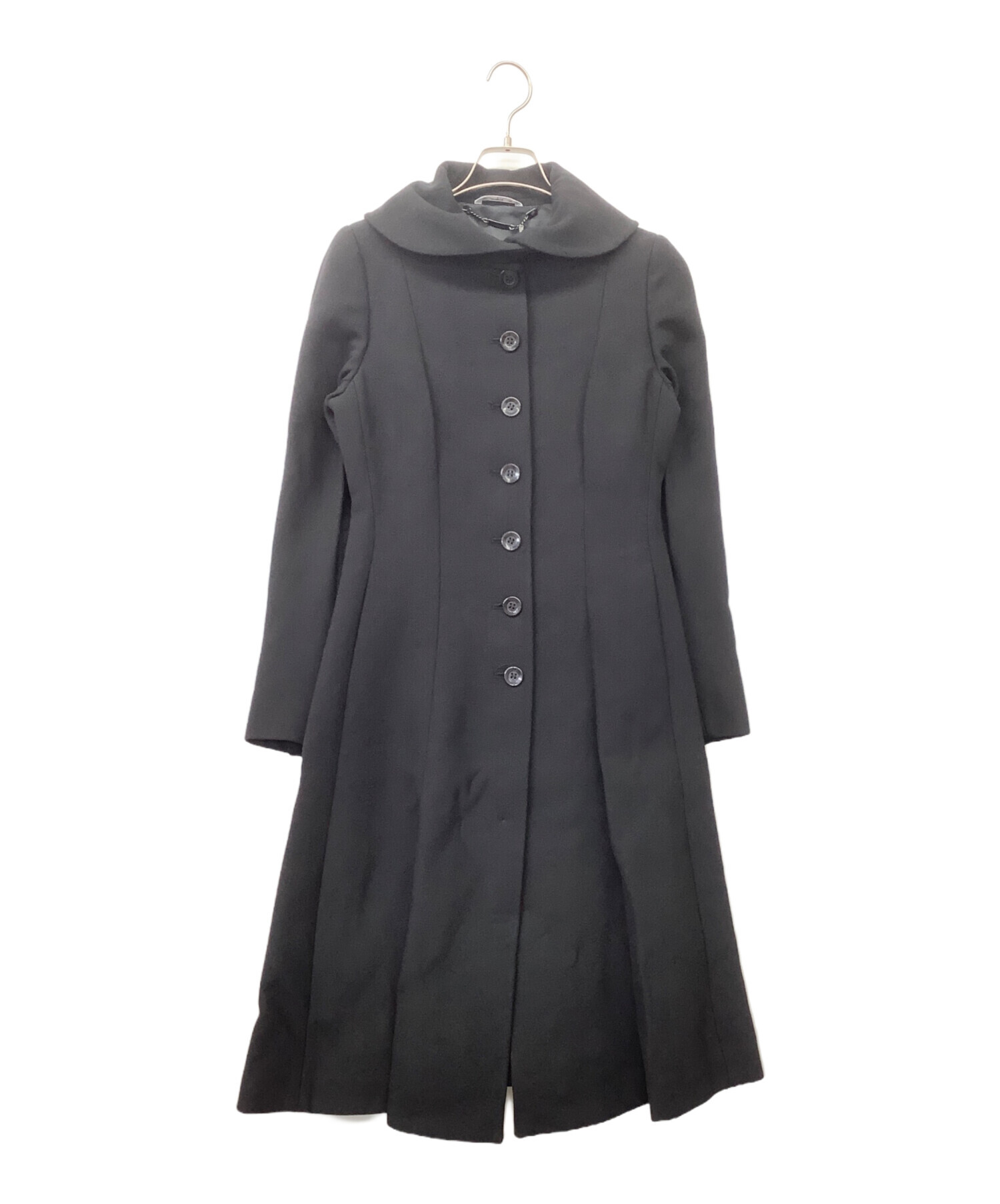 美品 MAXMARA マックスマーラ ウール コート 中古・古着通販】MaxMara (マックスマーラ) ウール釦コート ブラック