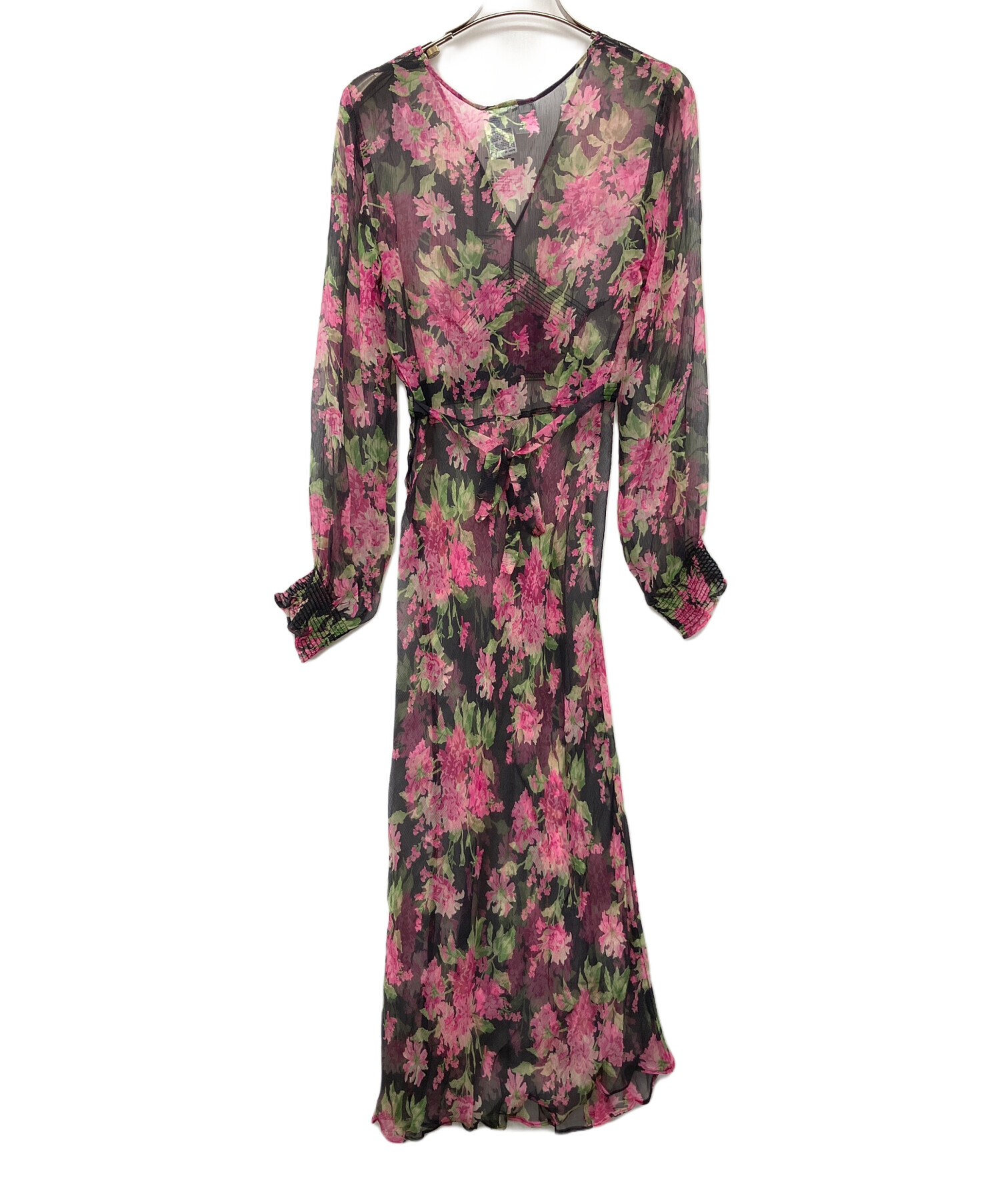 中古・古着通販】MaxMara (マックスマーラ) シルク花柄ワンピース