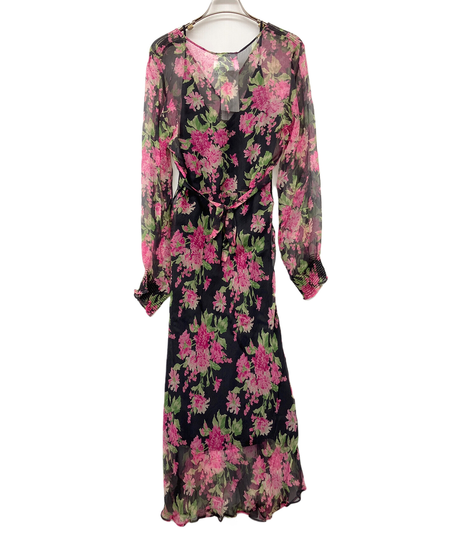 中古・古着通販】MaxMara (マックスマーラ) シルク花柄ワンピース