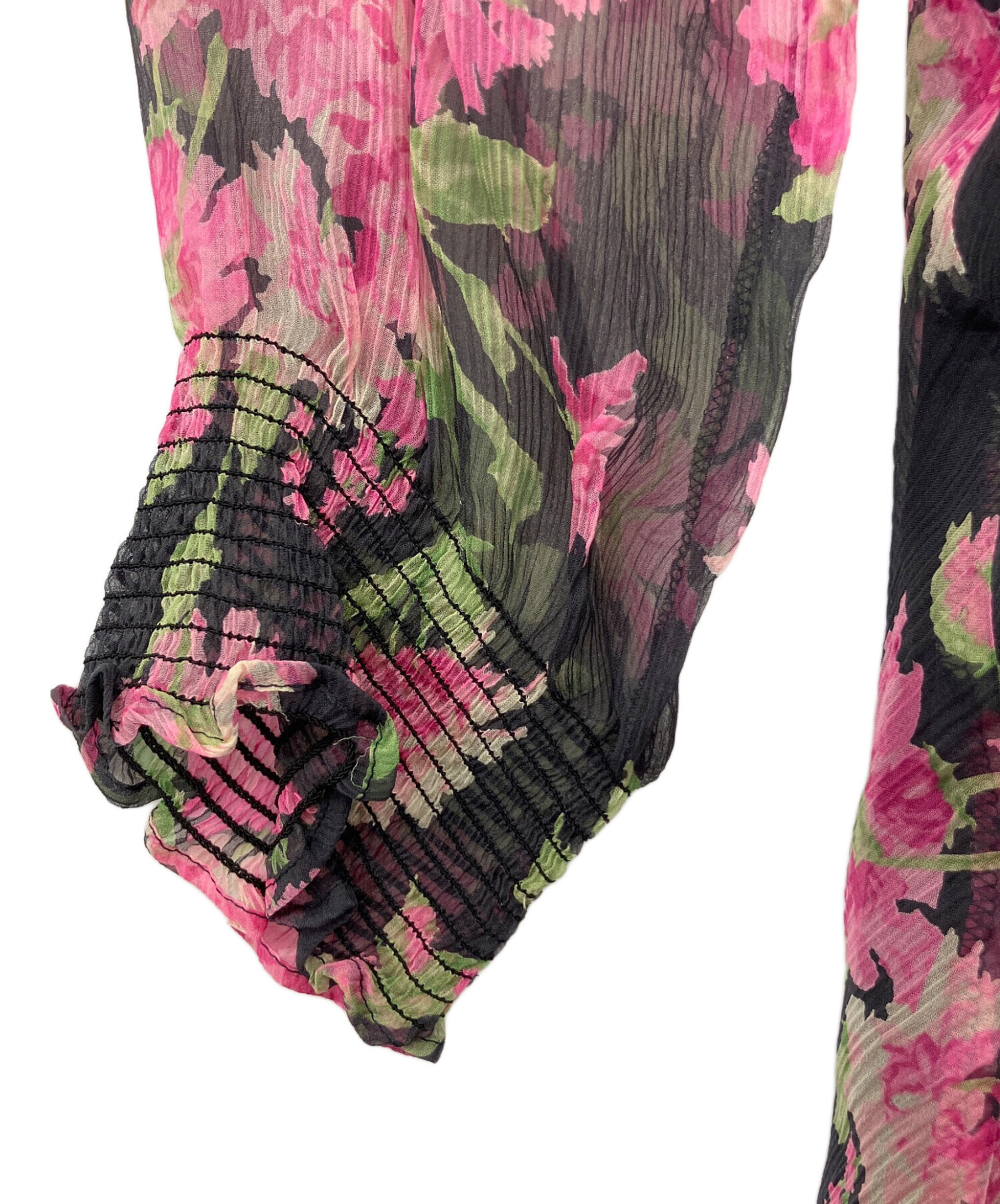 中古・古着通販】MaxMara (マックスマーラ) シルク花柄ワンピース