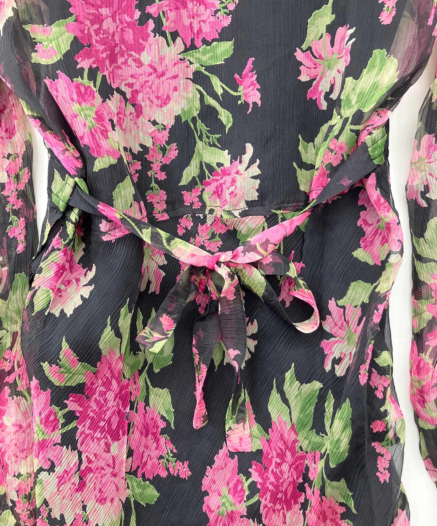 中古・古着通販】MaxMara (マックスマーラ) シルク花柄ワンピース