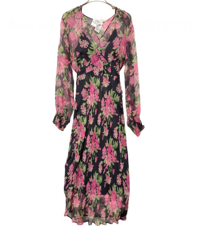 中古・古着通販】MaxMara (マックスマーラ) シルク花柄ワンピース