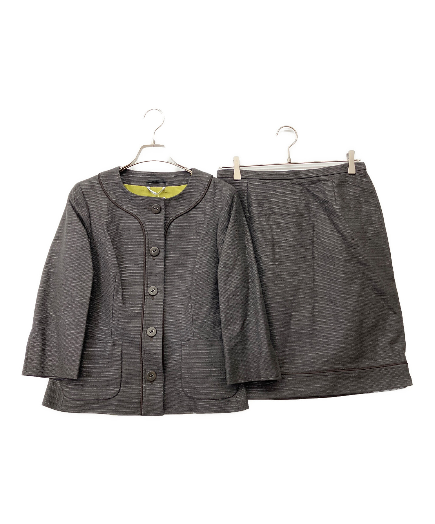 中古・古着通販】MaxMara (マックスマーラ) 90'sスカートスーツ グレー