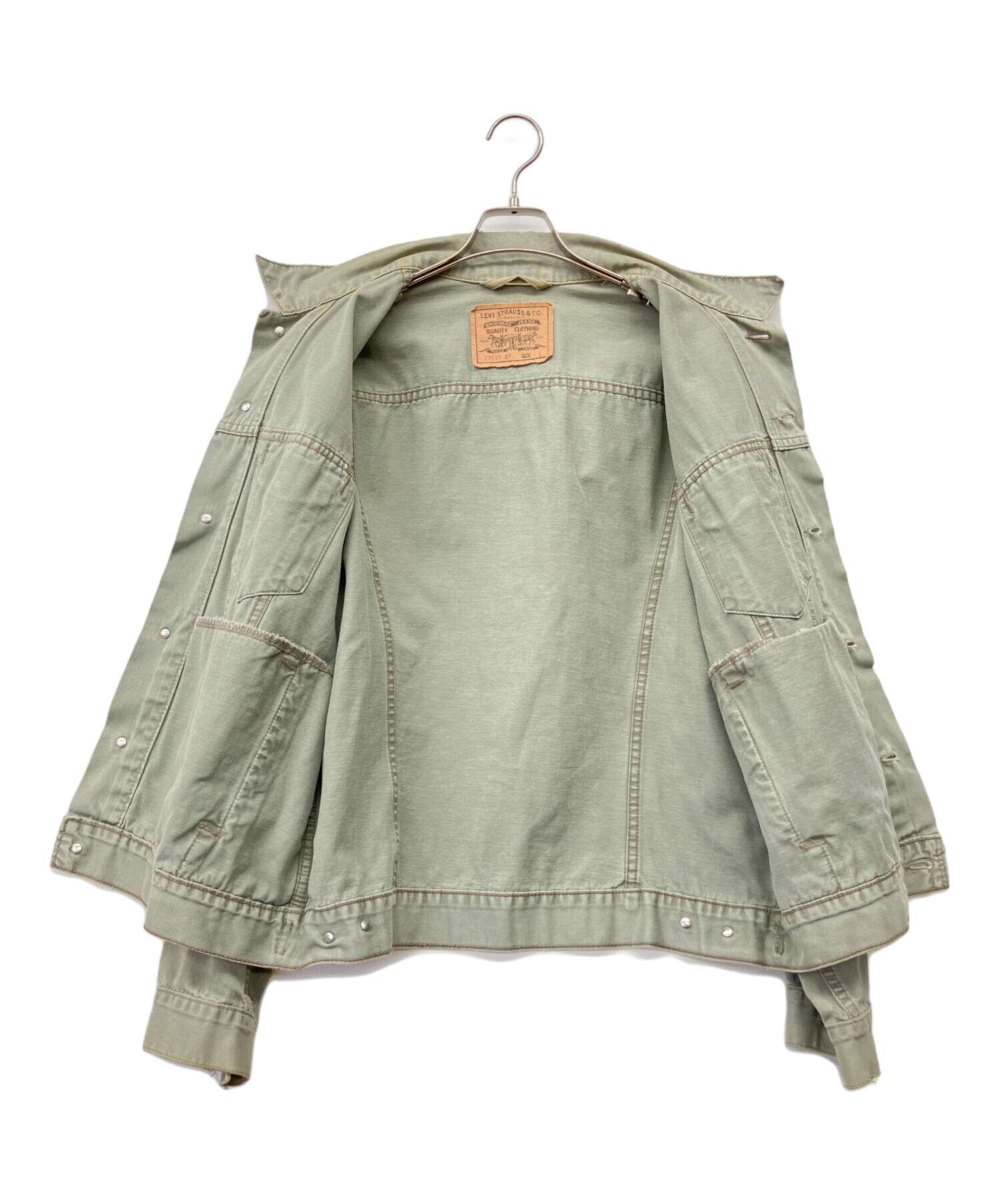 中古・古着通販】LEVI'S (リーバイス) デニムジャケット カーキ サイズ