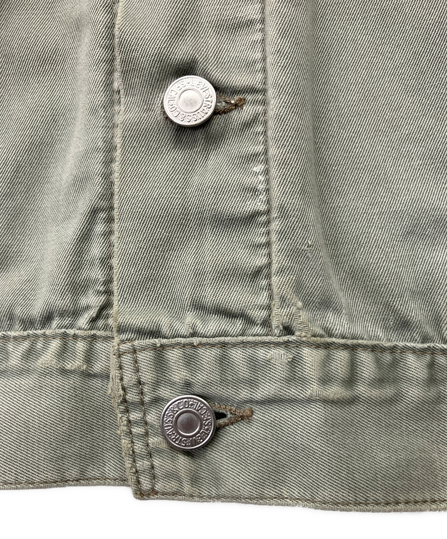 中古・古着通販】LEVI'S (リーバイス) デニムジャケット カーキ サイズ