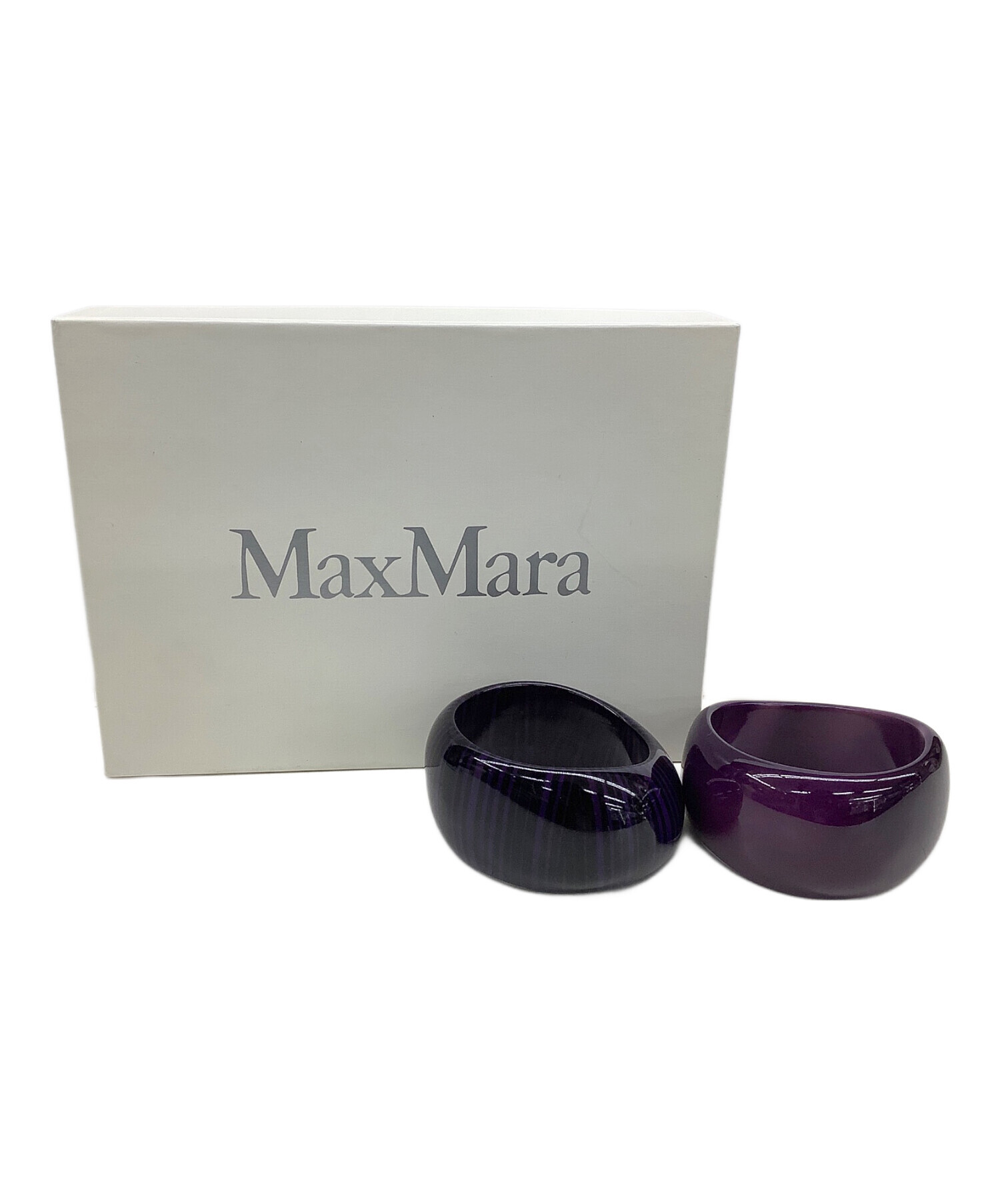 中古・古着通販】MaxMara (マックスマーラ) バングル2Pセット パープル