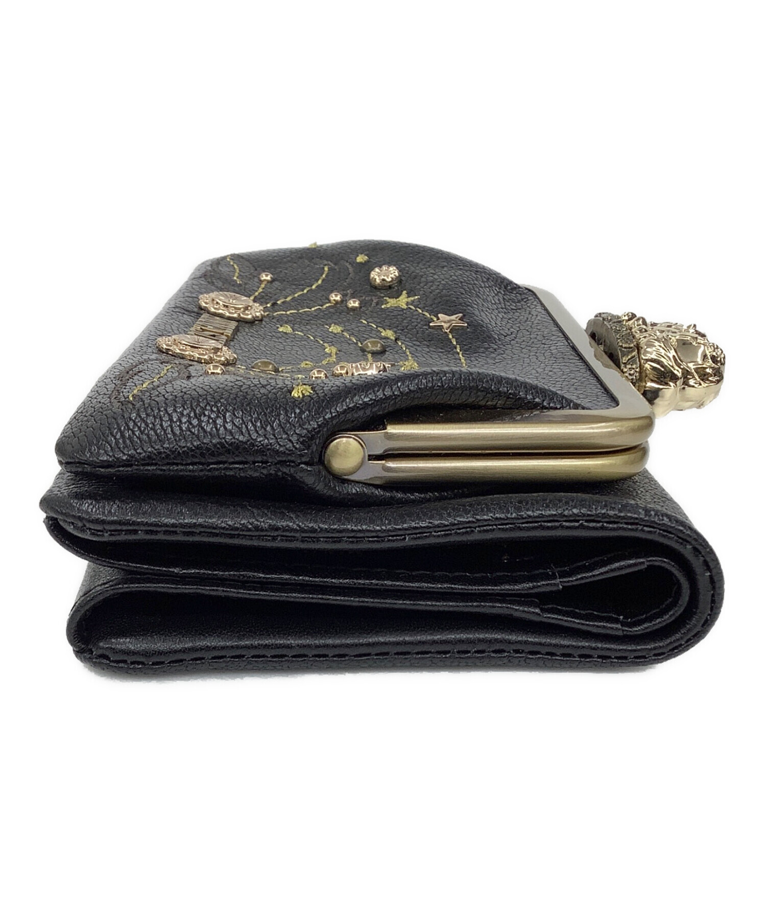 中古・古着通販】ANNA SUI (アナスイ) がま口財布 ブラック｜ブランド