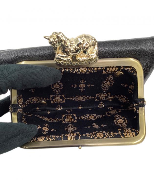 中古・古着通販】ANNA SUI (アナスイ) がま口財布 ブラック｜ブランド
