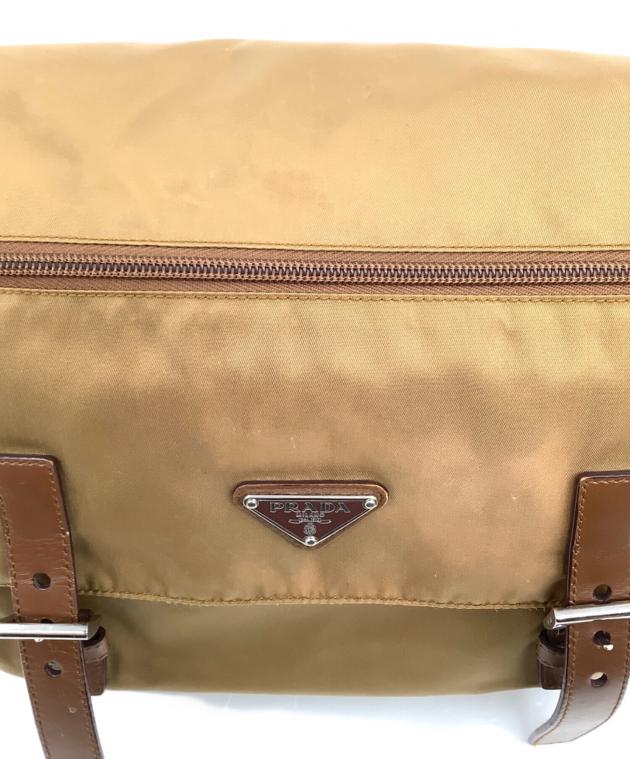中古・古着通販】PRADA (プラダ) ナイロンショルダーバッグ ブラウン