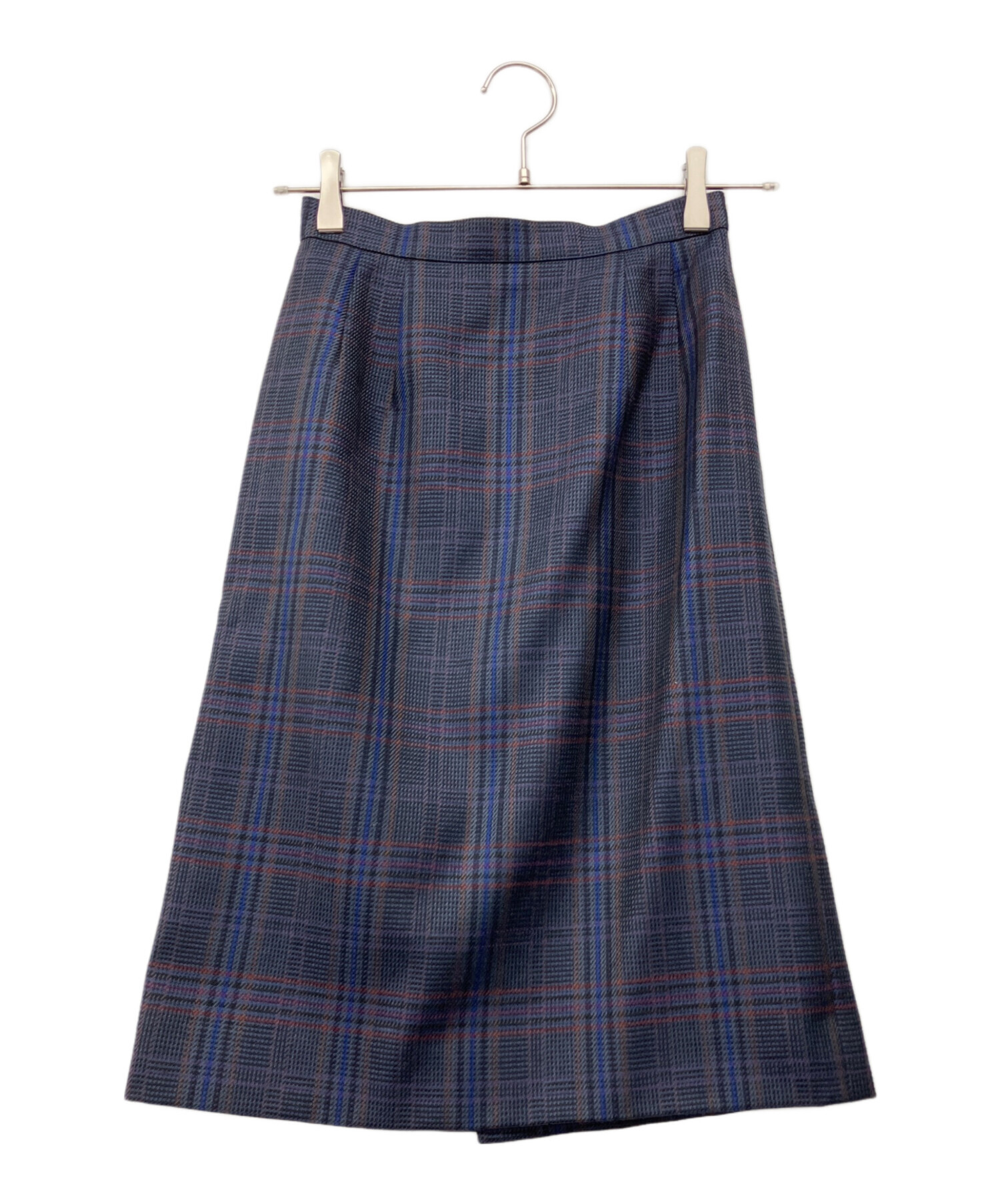 未使用　90s ヴィンテージ BURBERRY ボックスプリーツスカート　紺 中古・古着通販】Burberry's (バーバリー) 90'sダブルスカートスーツ