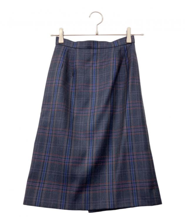 未使用　90s ヴィンテージ BURBERRY ボックスプリーツスカート　紺 中古・古着通販】Burberry's (バーバリー) 90'sダブルスカートスーツ