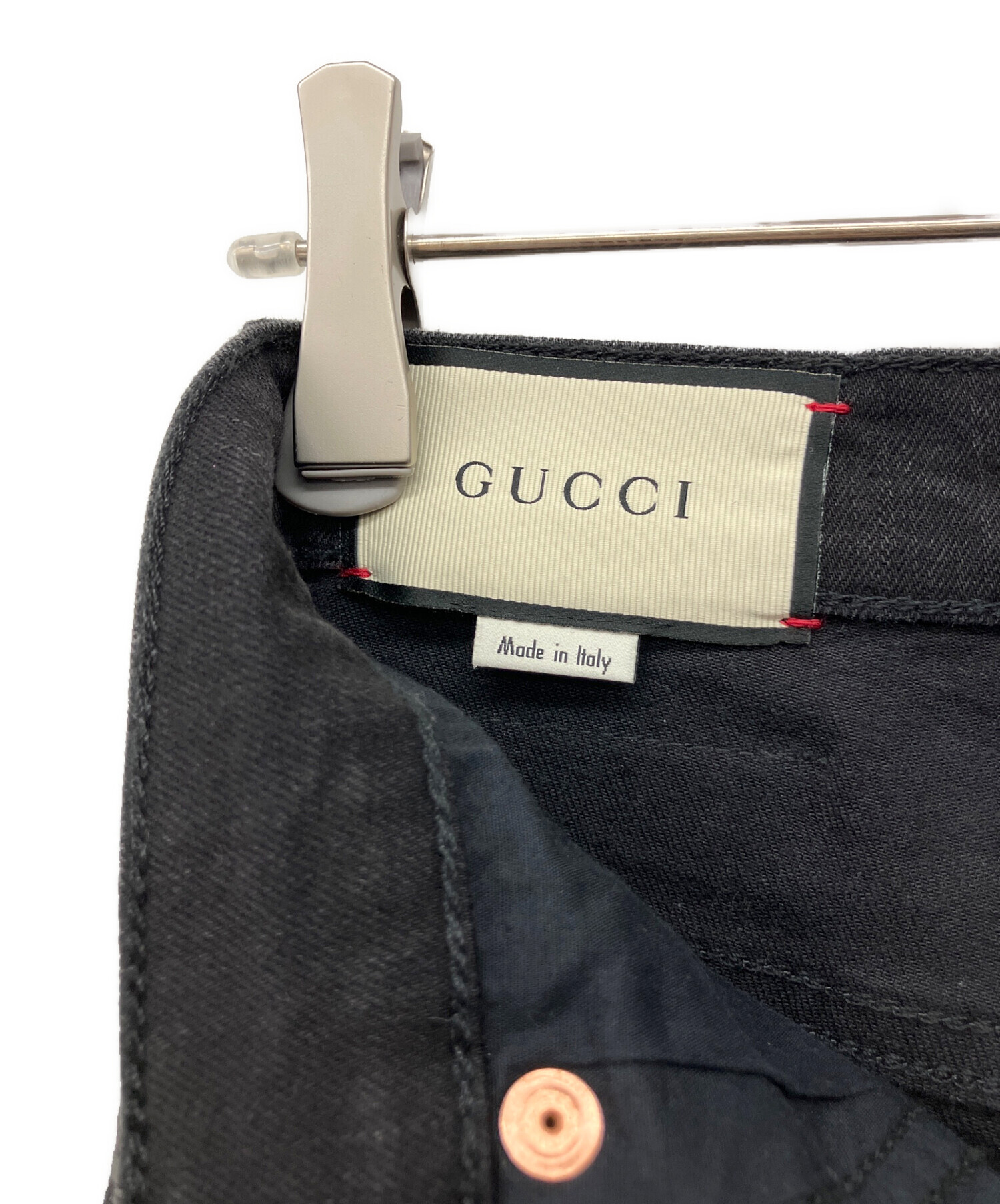 中古・古着通販】GUCCI (グッチ) スキニーパンツ ブラック サイズ:81cm
