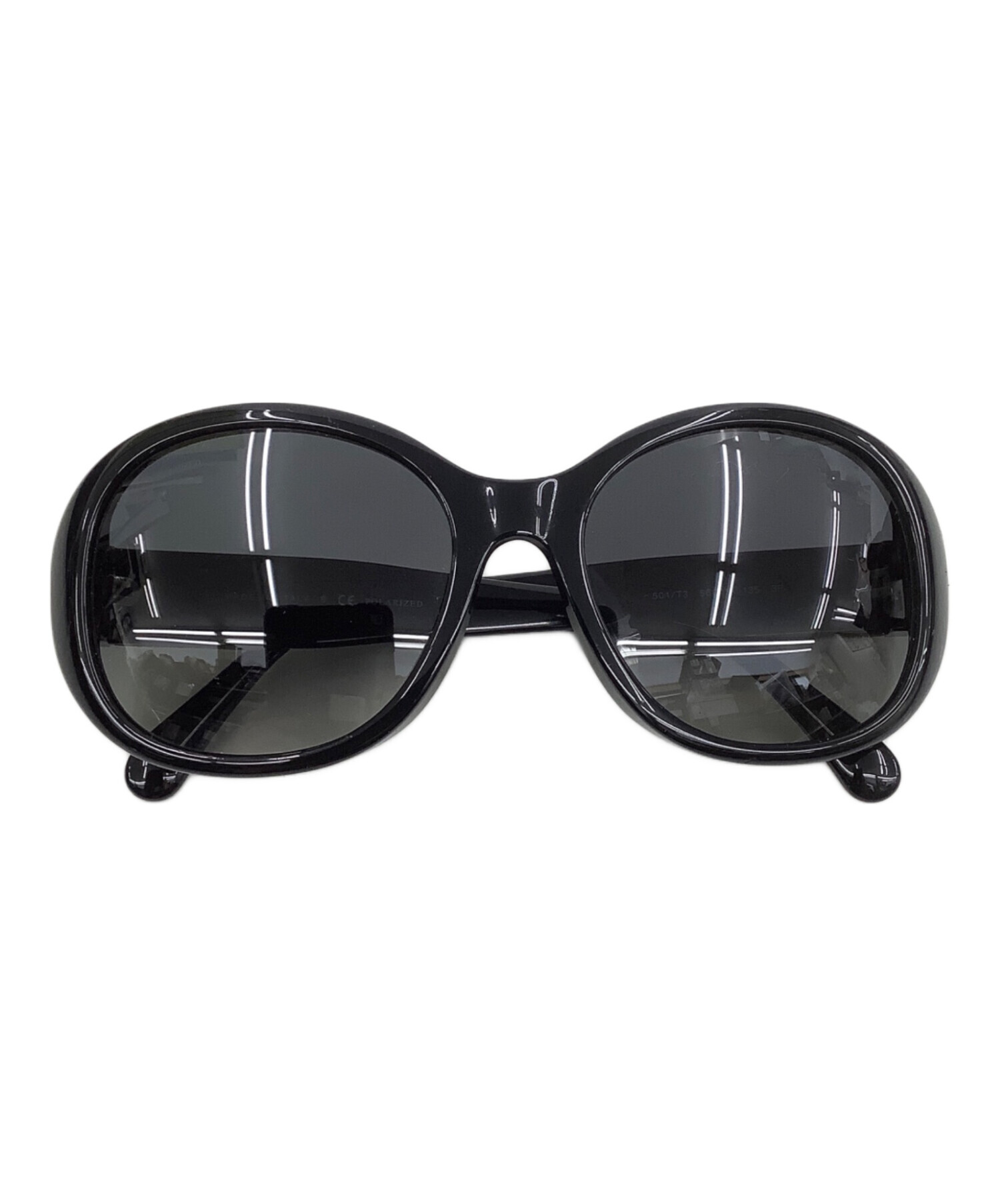 【鑑定済】CHANEL　シャネル　サングラス　ブラック　黒　ココマーク　GD金具 中古・古着通販】CHANEL (シャネル) サングラス ブラック サイズ:56