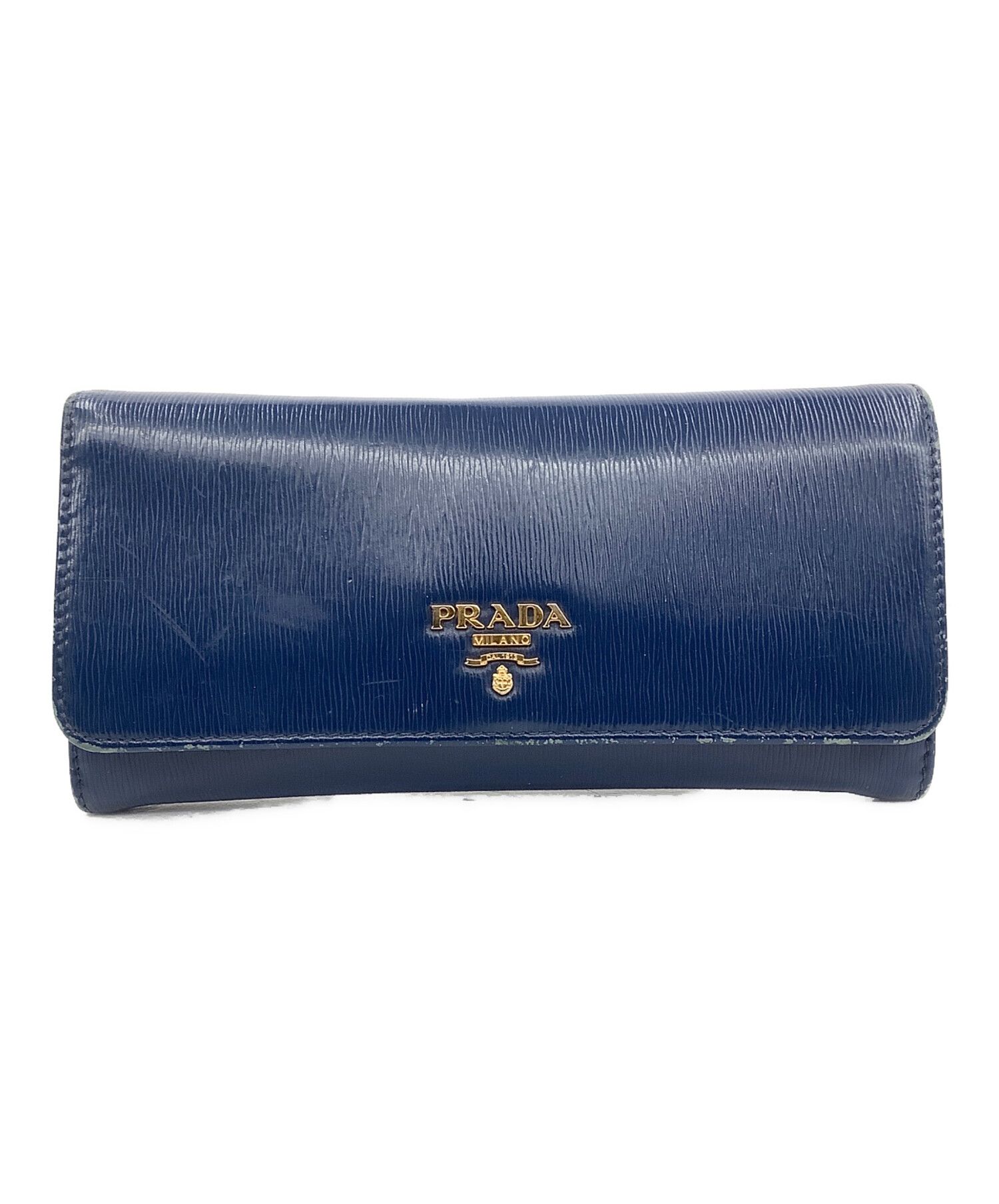 中古・古着通販】PRADA (プラダ) 長財布 ネイビー｜ブランド・古着通販
