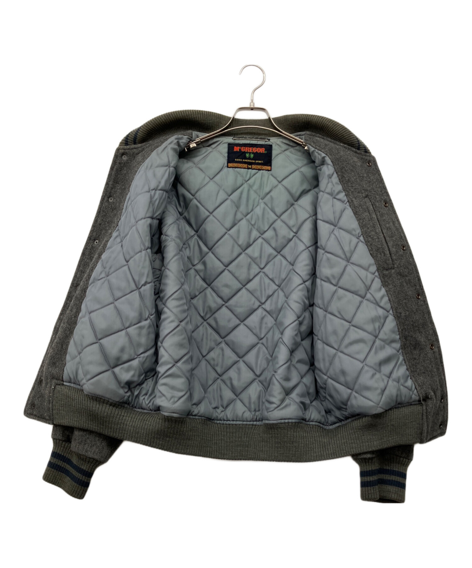 大きいサイズ McGREGOR マックレガー スタジャン ジャケット 4L 中古・古着通販】McGREGOR (マックレガー) 90-00'sスタジャン グレー