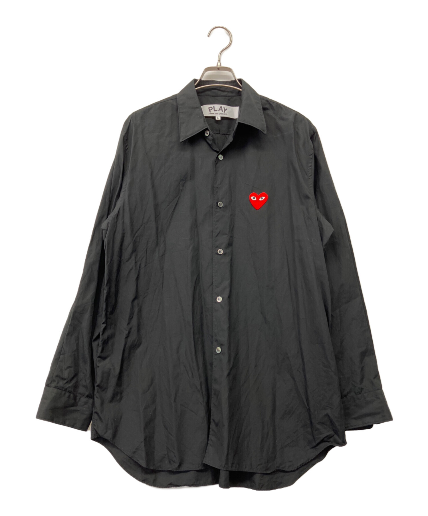 PLAY COMME des GARÇONS レディース新品ブラック長袖シャツ 中古・古着通販】PLAY COMME des GARCONS (プレイコムデギャルソン