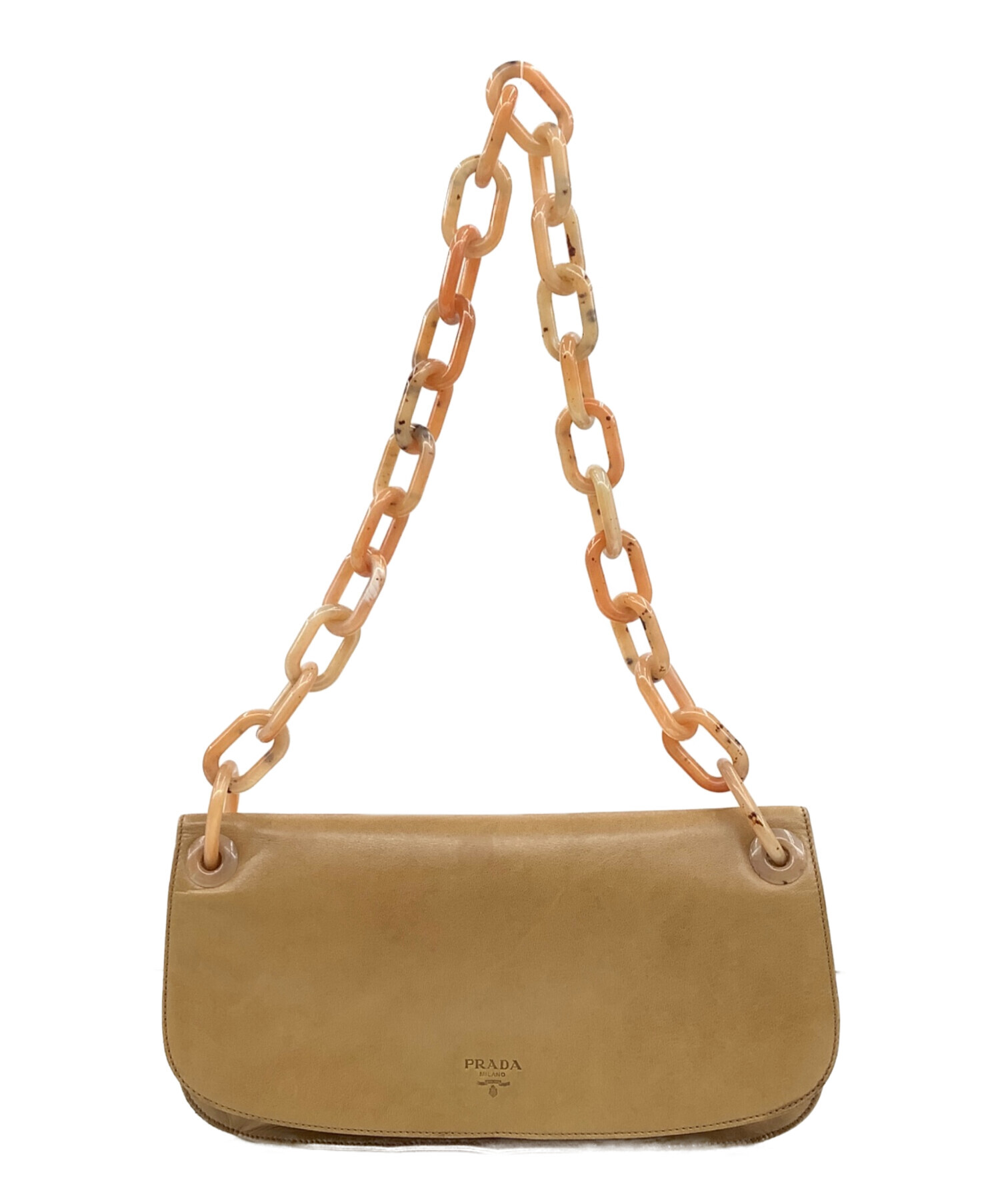 PRADA プラダ　vintage ヴィンテージ　レザー　チェーンショルダー 中古・古着通販】PRADA (プラダ) OLD PRADA プラチェーン ショルダー
