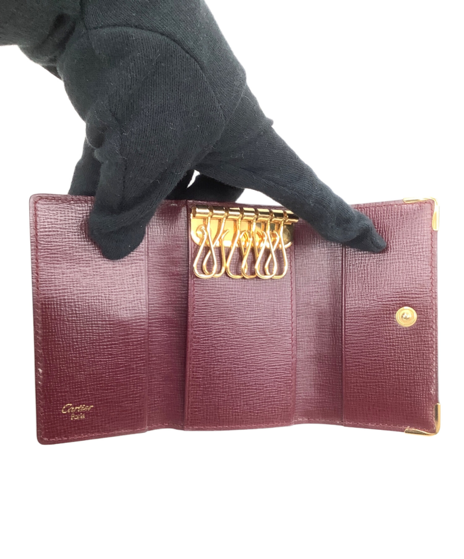 カルティエ　Cartier キーケース　未使用品　6連 箱付き 中古・古着通販】Cartier (カルティエ) 6連キーケース ワインレッド