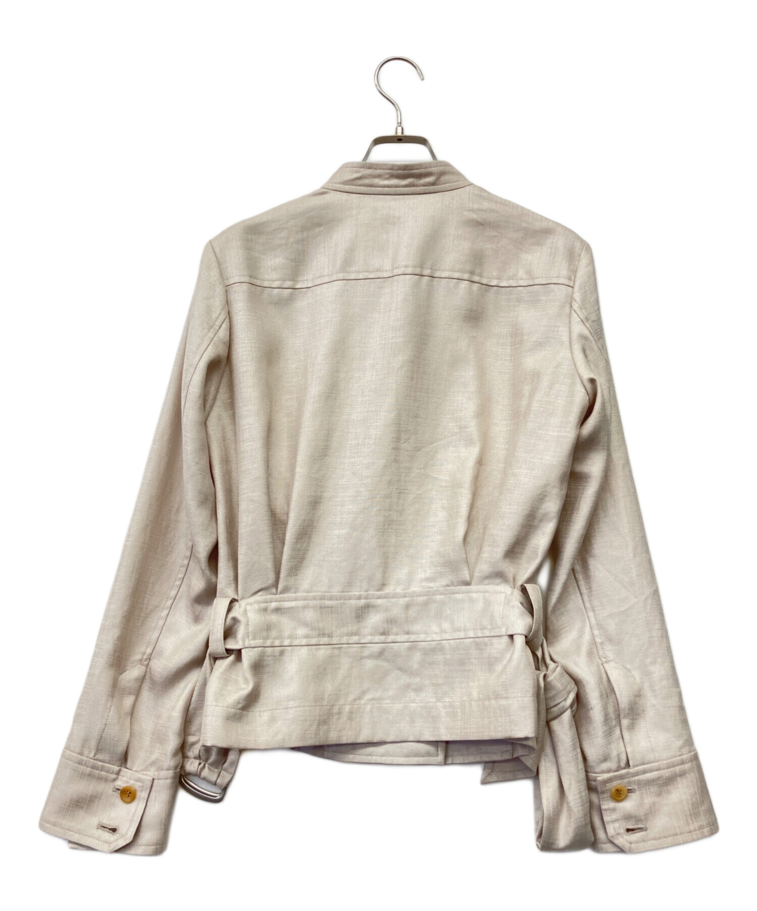 ISSEY MIYAKE アイボリー ジャケット　サイズ4 中古・古着通販】ISSEY MIYAKE (イッセイミヤケ) シャツジャケット