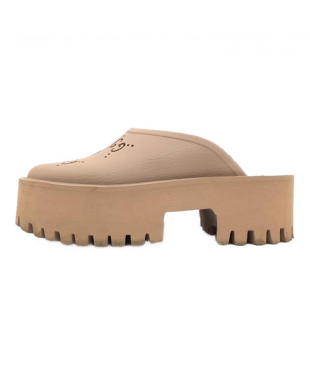 中古・古着通販】GUCCI (グッチ) プラットフォームサンダル ベージュ