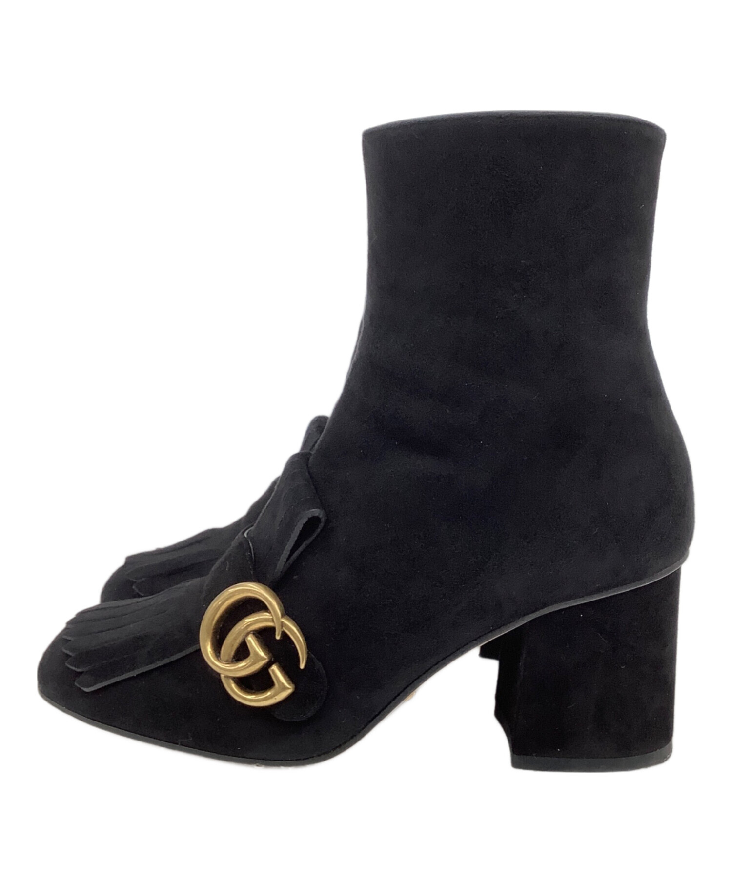中古・古着通販】GUCCI (グッチ) フリンジブーツ ブラック サイズ:37