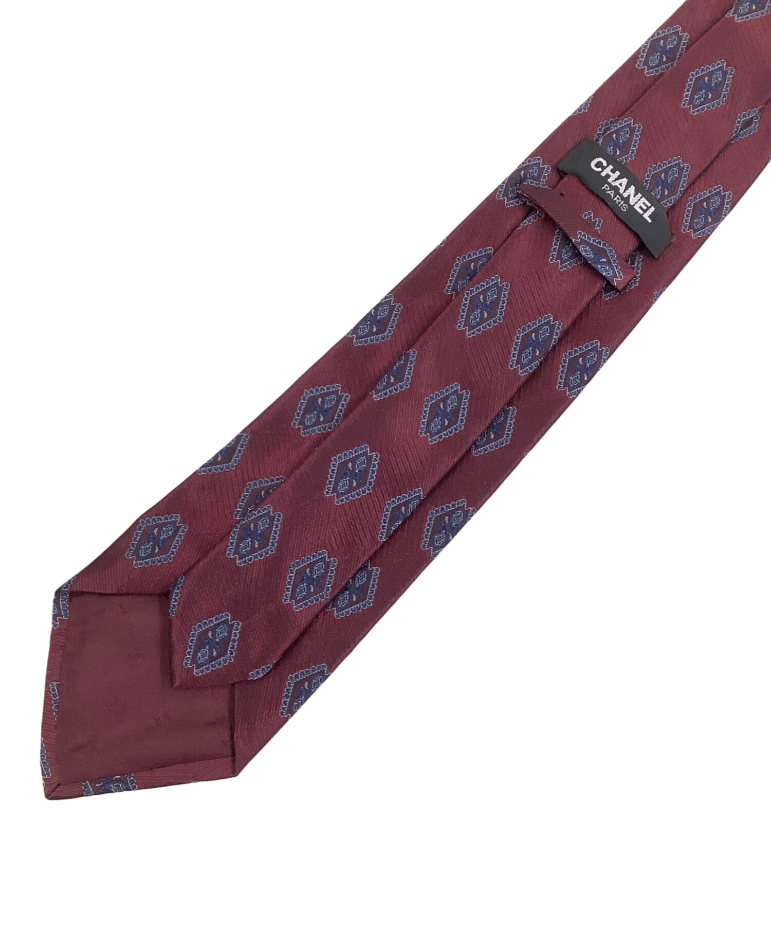 美品　CHANEL シルクネクタイ 中古・古着通販】CHANEL (シャネル) シルクネクタイ エンジ サイズ