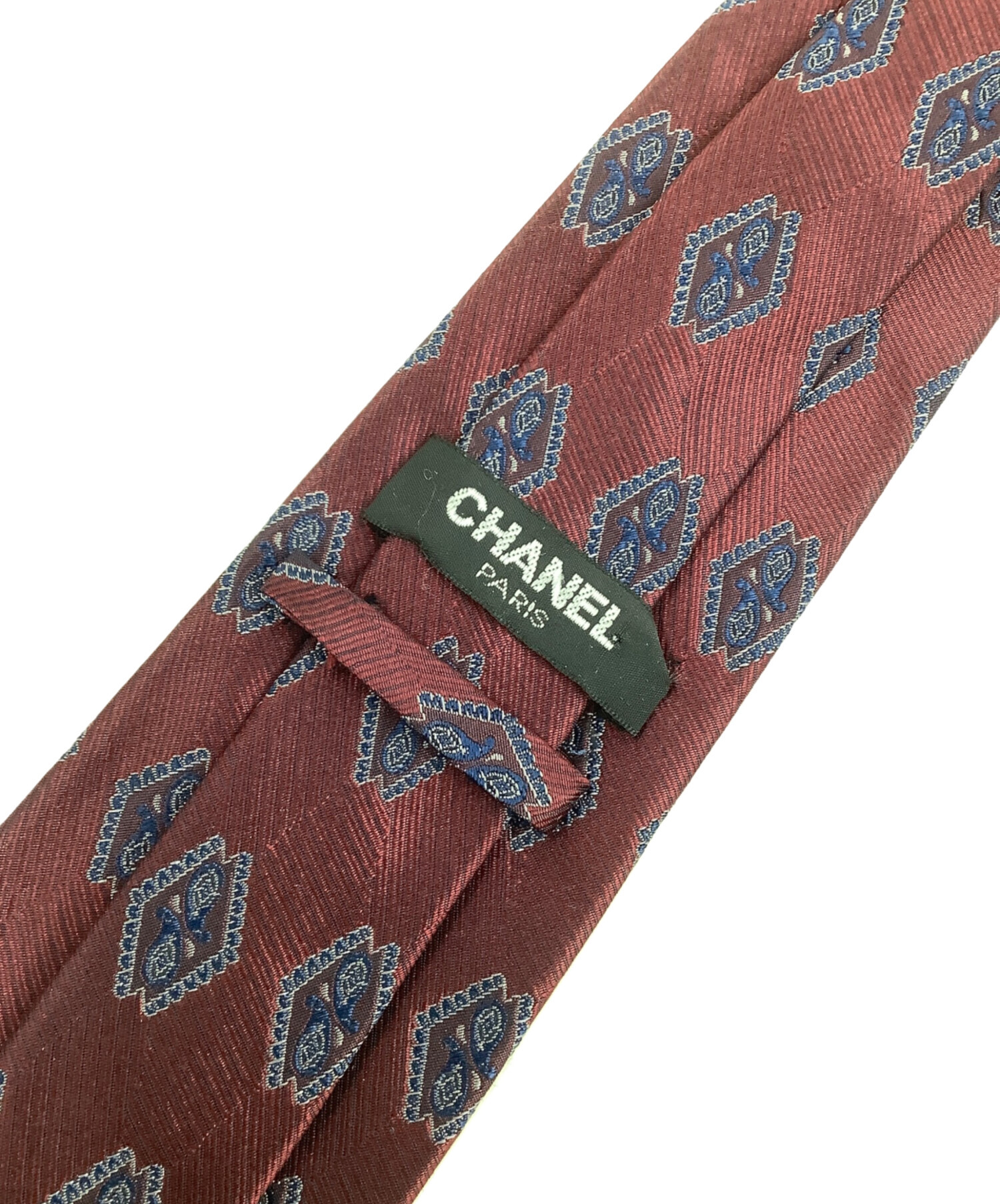 中古・古着通販】CHANEL (シャネル) シルクネクタイ エンジ サイズ