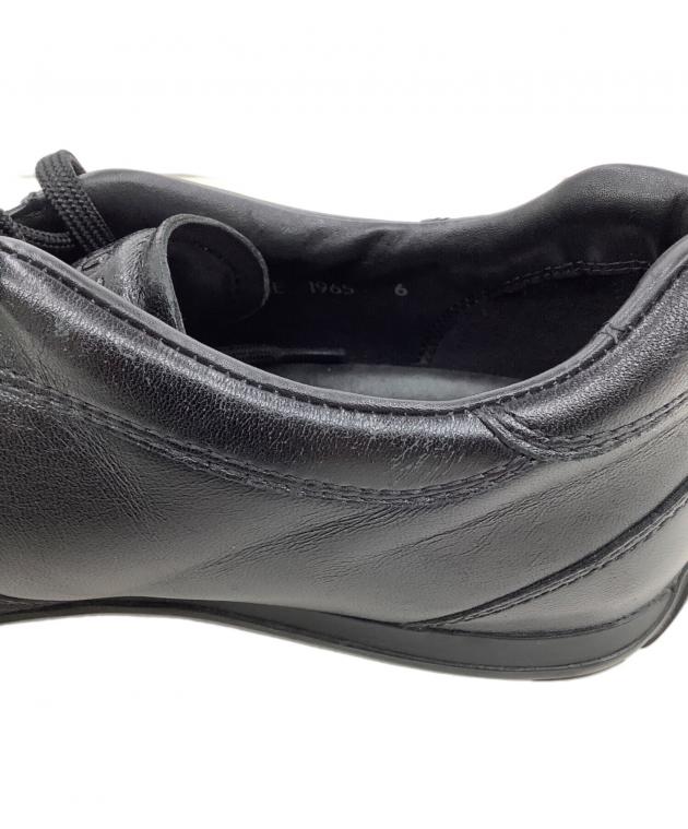 中古・古着通販】PRADA (プラダ) レザースニーカー ブラック サイズ:6