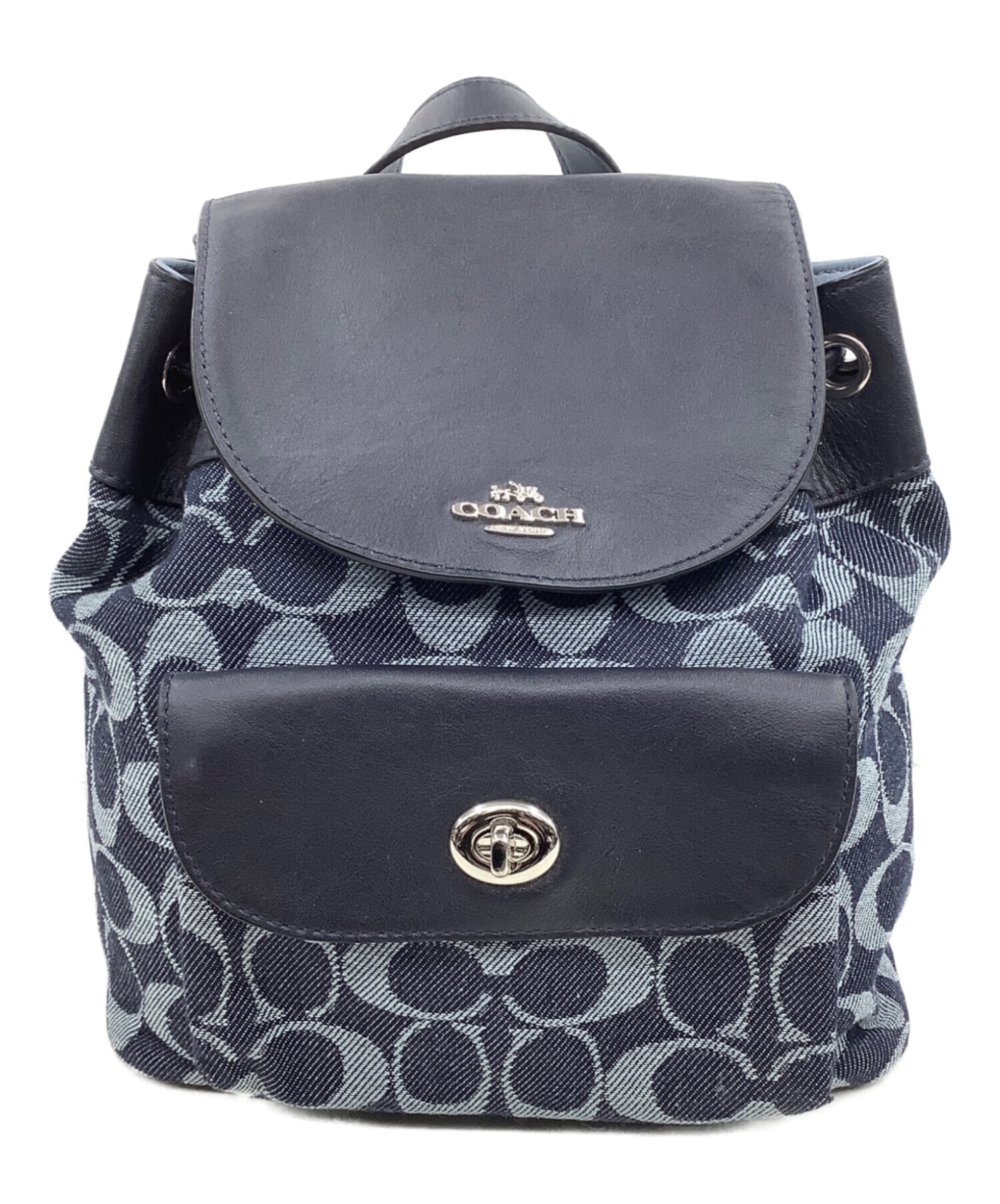 中古・古着通販】COACH (コーチ) ビリー バッグパック デニム ネイビー