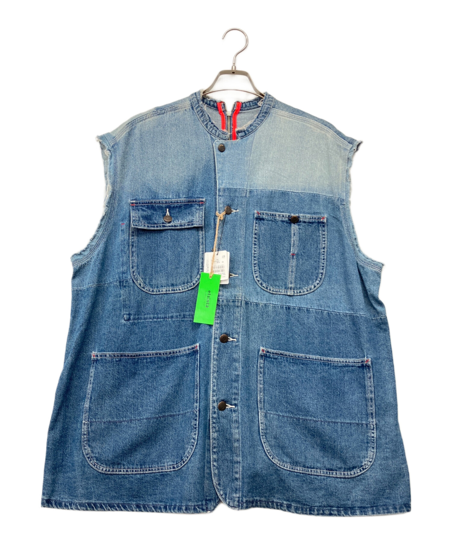 中古・古着通販】etsinta (エシンタ) デニムベスト インディゴ サイズ