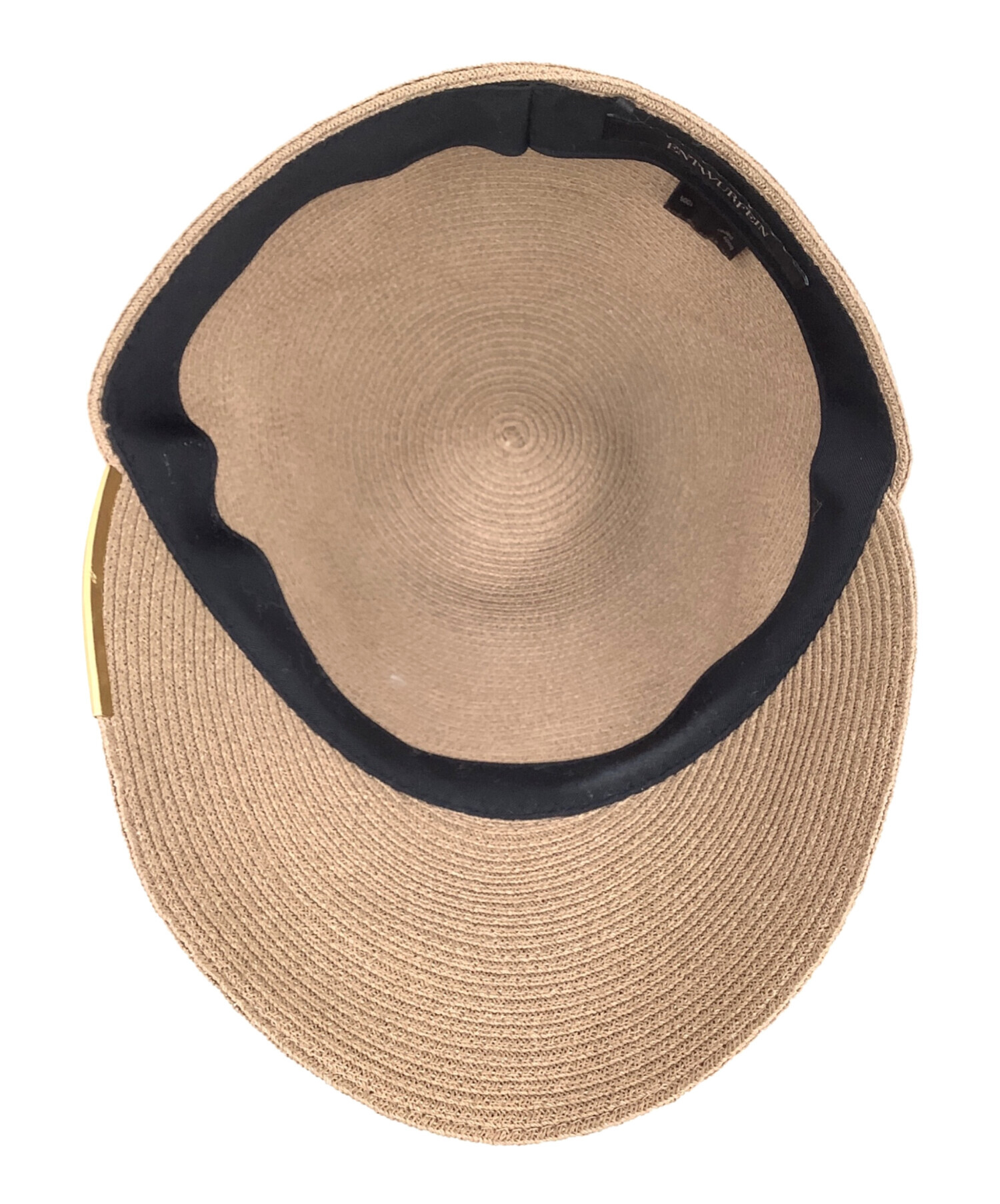 【未使用／値下げ中】ENTWURFEIN Yael Beige 中古・古着通販】ENTWURFEIN (エントワフェイン) ストローキャップ
