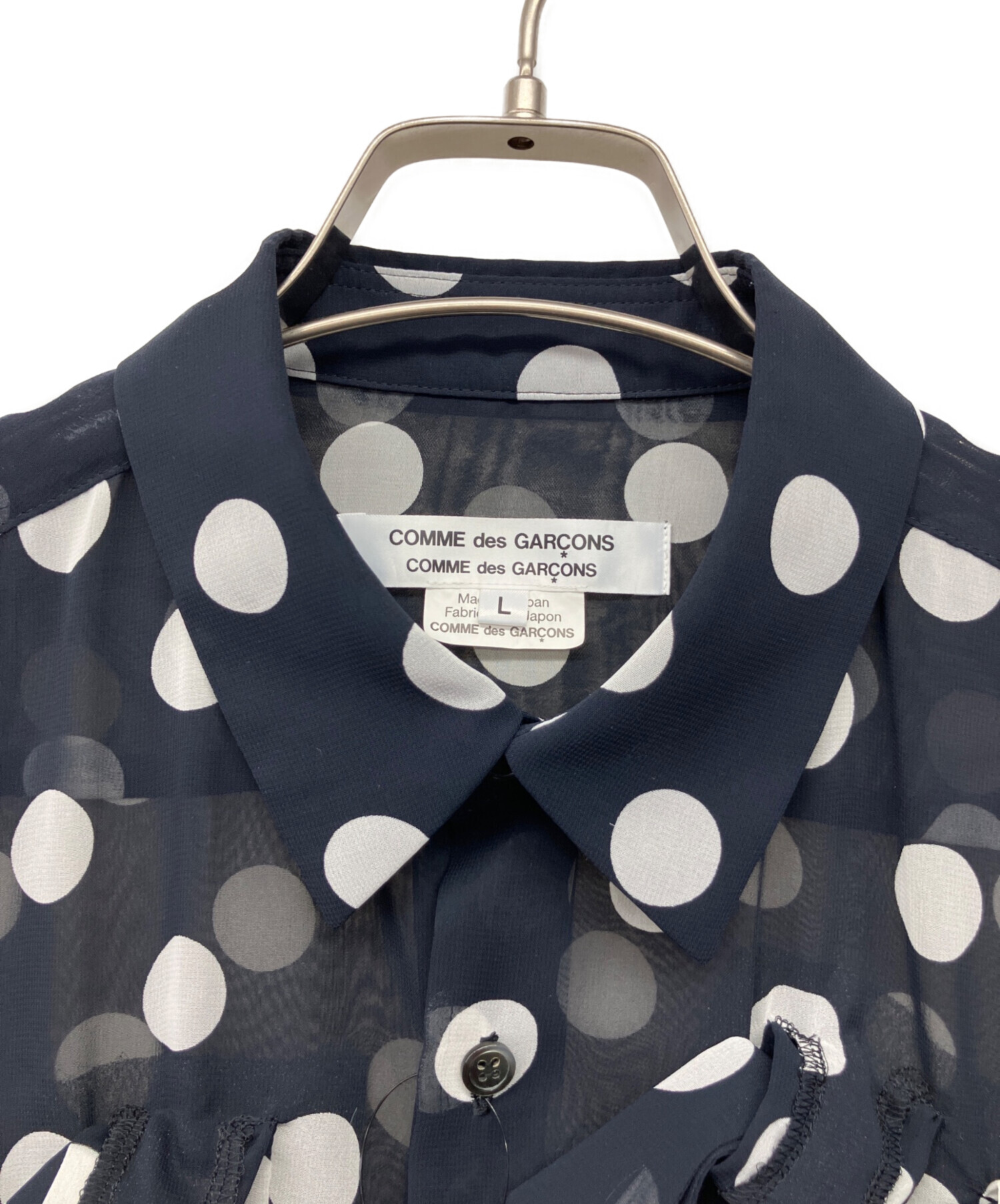 コムデギャルソン　ロング丈ブラウス 中古・古着通販】COMME des GARCONS (コムデギャルソン) 長袖ブラウス