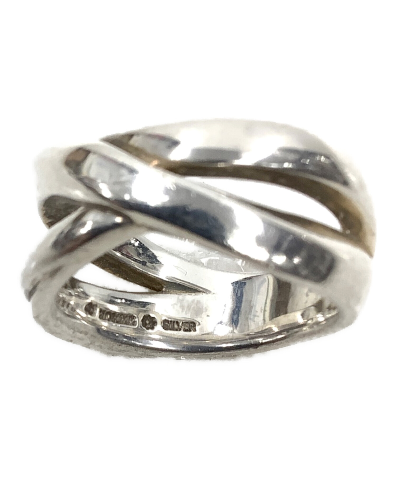 美品✨4℃ HOMME＋ リング シルバー モチーフ 18号 silver 中古・古着通販】4℃ HOMME (ヨンドシーオムプラス) リング サイズ:18号