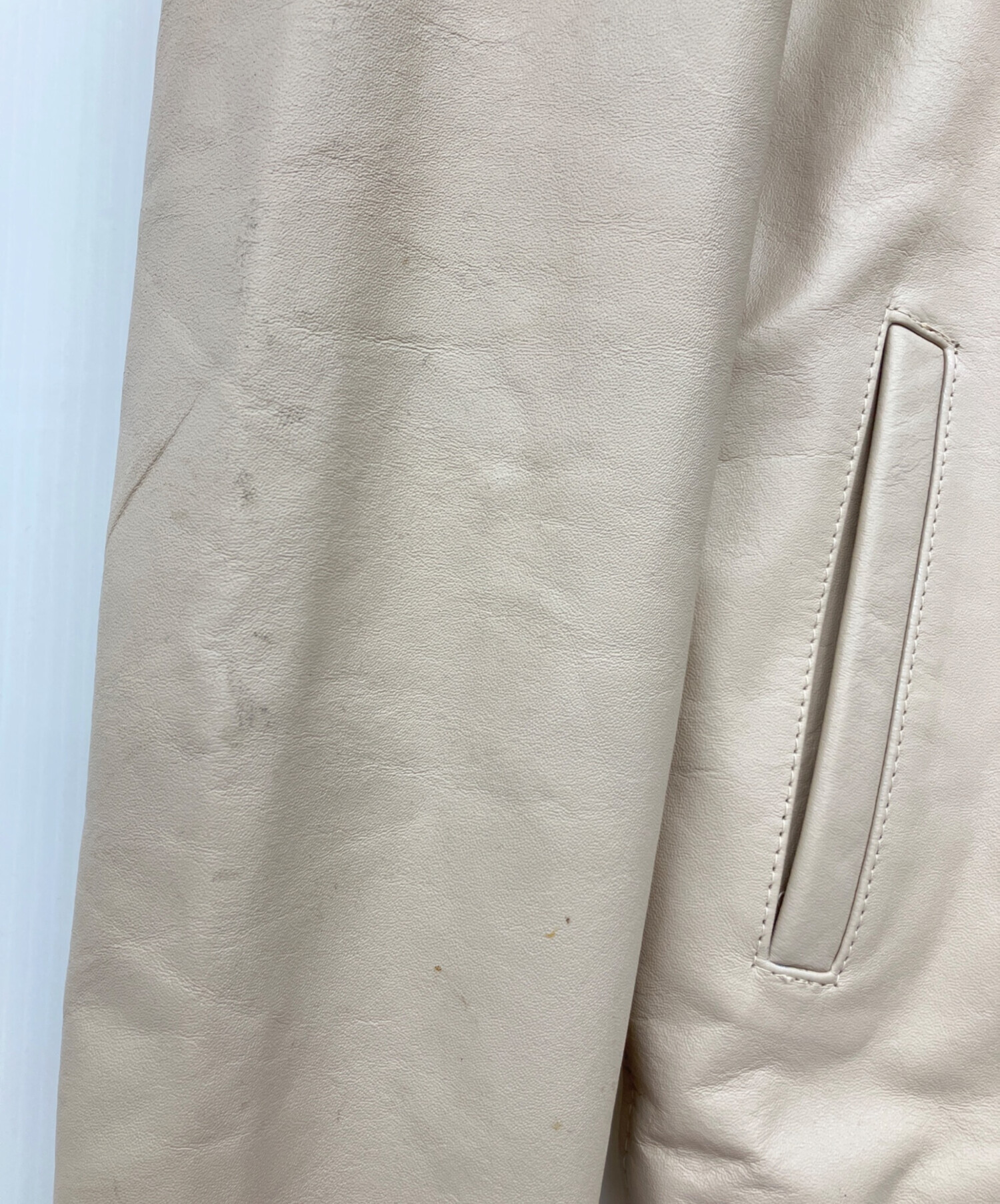 中古・古着通販】HORN WORKS (ホーンワークス) 水牛革襟付シングル 