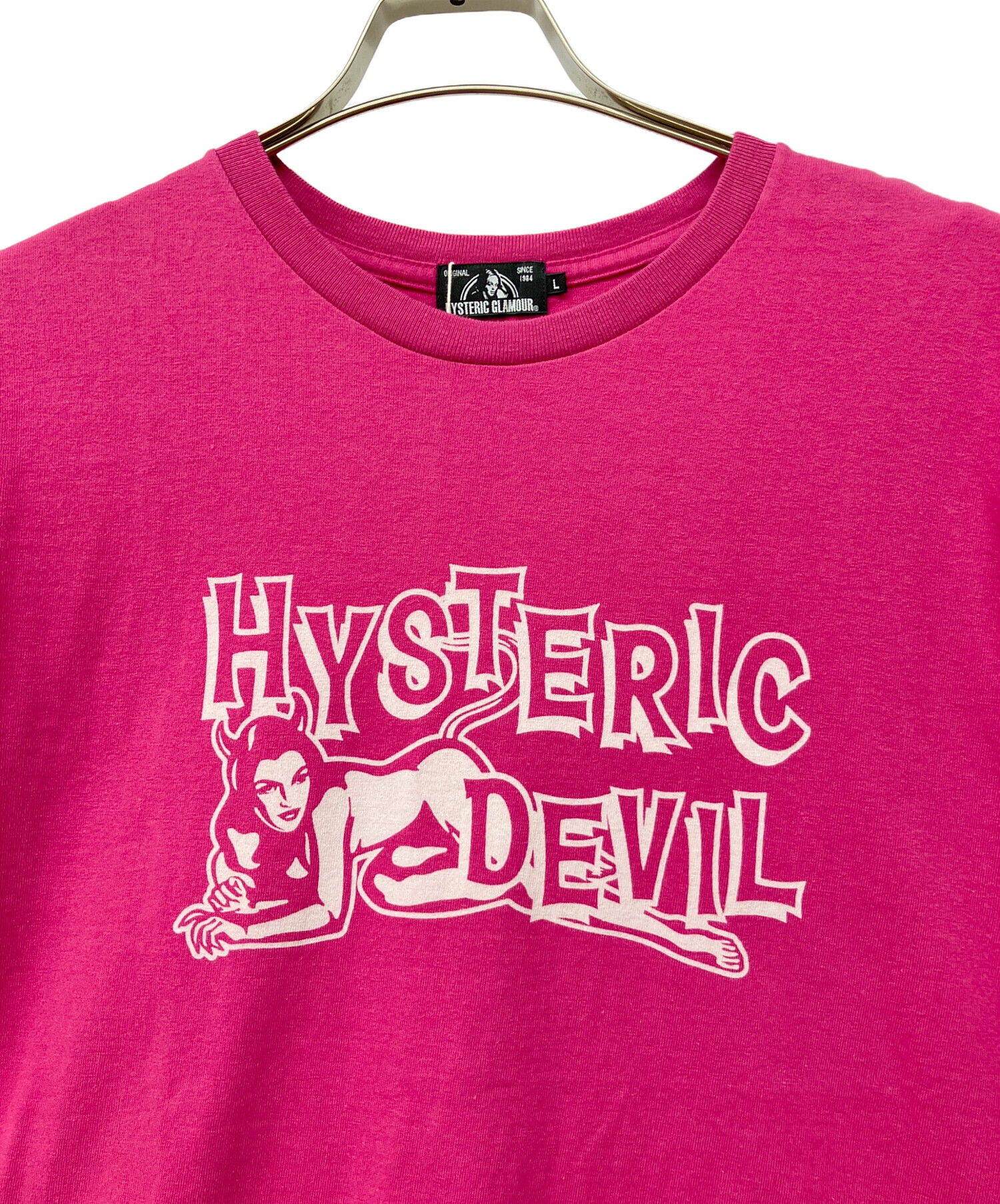 ✨人気良品✨HYSTERIC GLAMOUR 濃いピンク Tシャツ フリーサイズ 中古・古着通販】Hysteric Glamour (ヒステリックグラマー) DEVILヒス