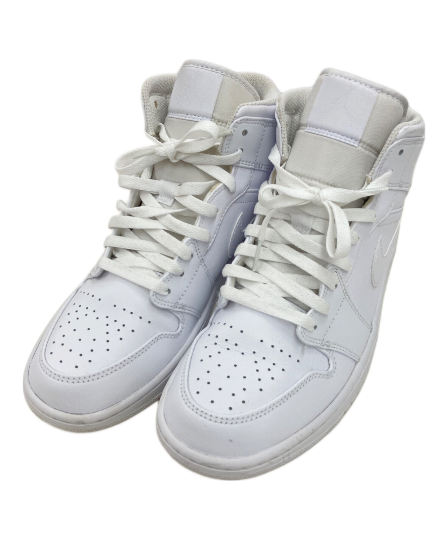 中古・古着通販】NIKE (ナイキ) Air Jordan 1 Mid ホワイト サイズ:27