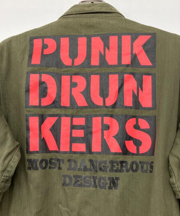 【希少品】PUNK DRUNKERS 宇宙人カバーオール ジャケット インディゴ 希少品】PUNK DRUNKERS 宇宙人カバーオール ジャケット インディゴ