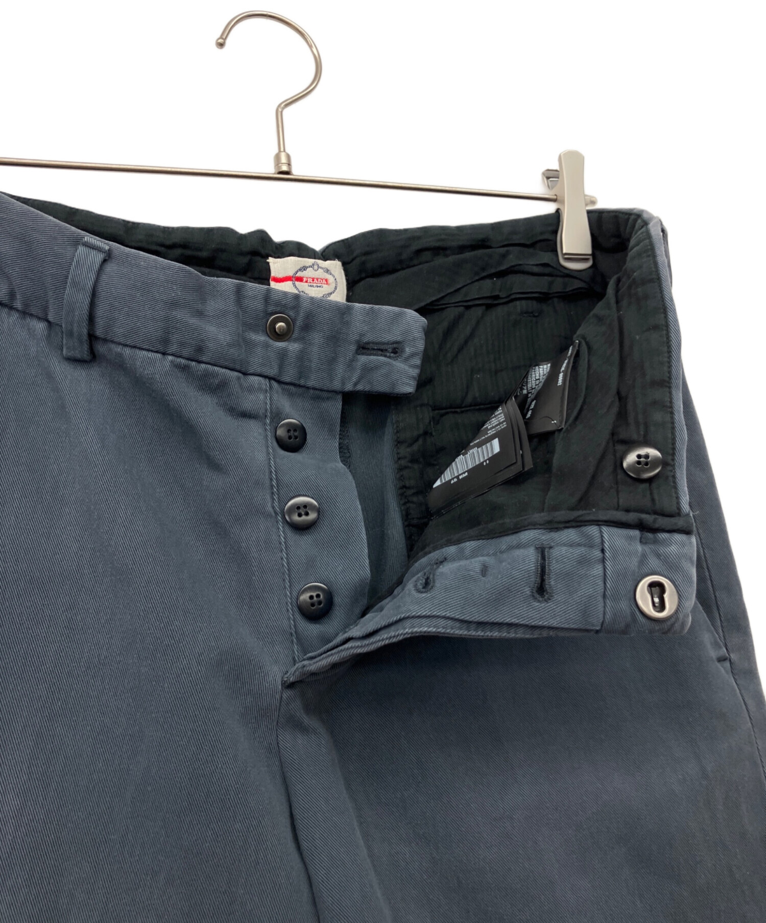 中古・古着通販】PRADA (プラダ) コットンパンツ グレー サイズ:46s