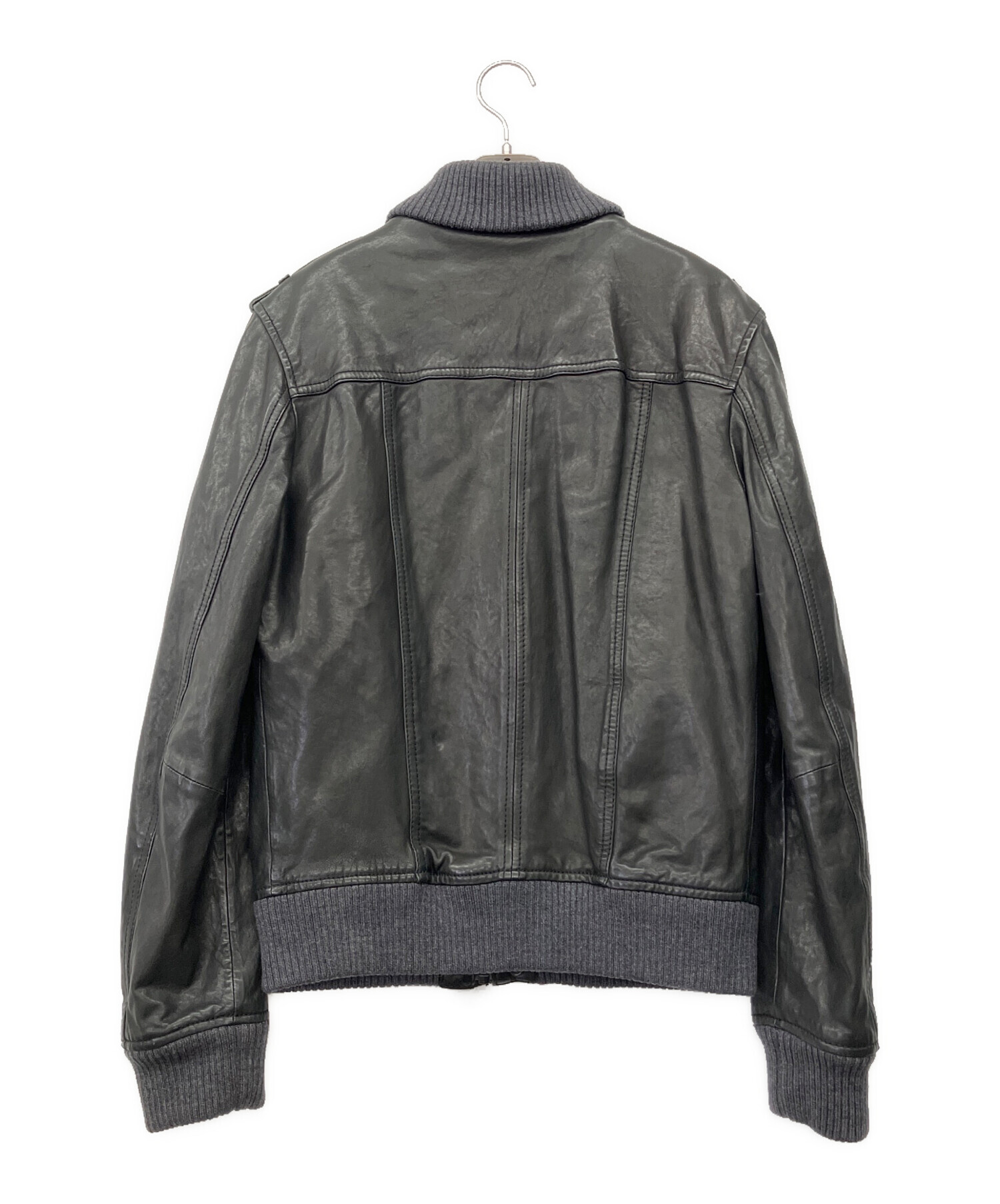 D＆G ヴィンテージ加工 ラムレザーブルゾン 中古・古着通販】D&G (ディーアンドジー) リブラムレザーブルゾン
