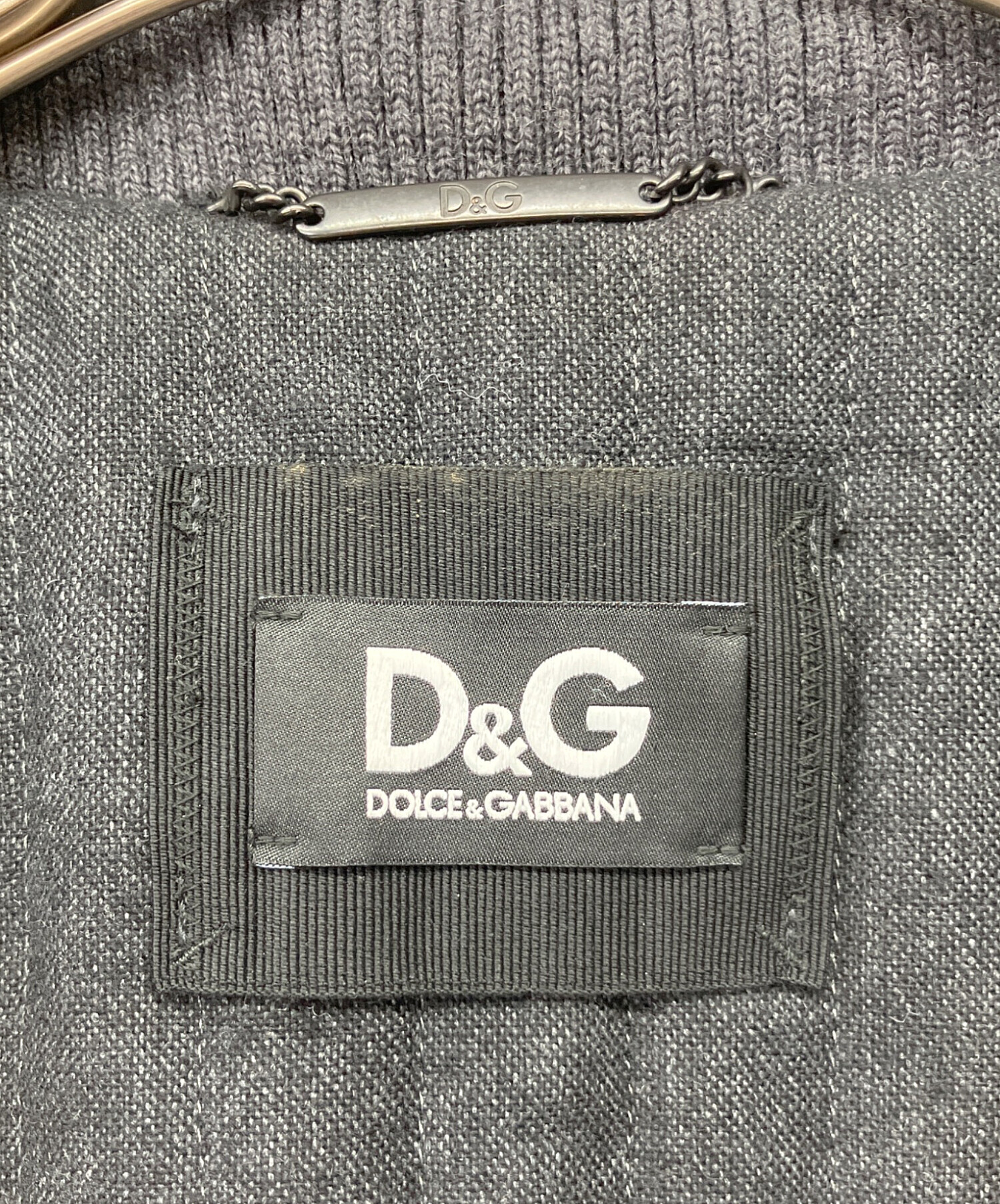 中古・古着通販】D&G (ディーアンドジー) リブラムレザーブルゾン