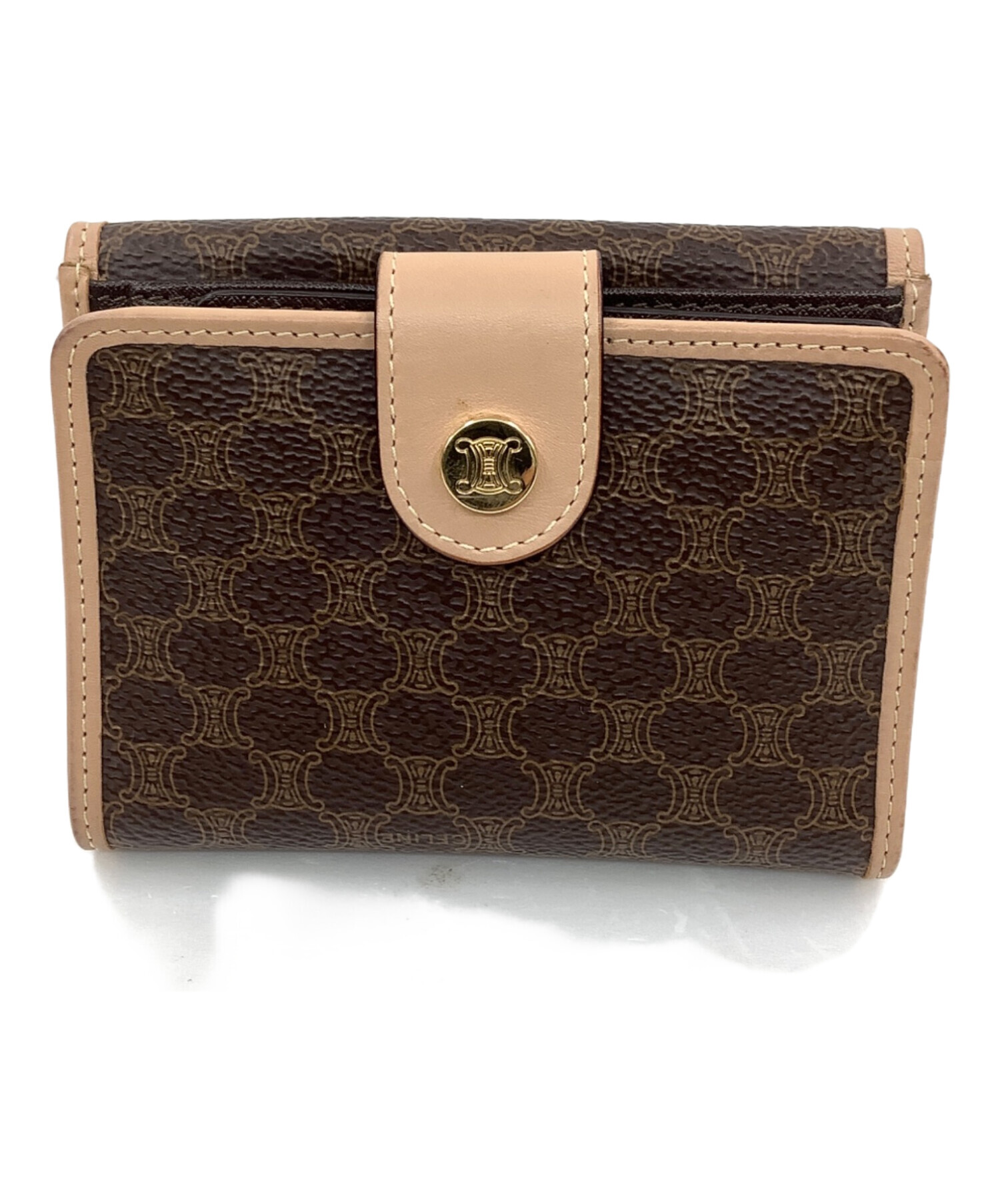 中古・古着通販】CELINE (セリーヌ) 2つ折り財布 ブラウン｜ブランド