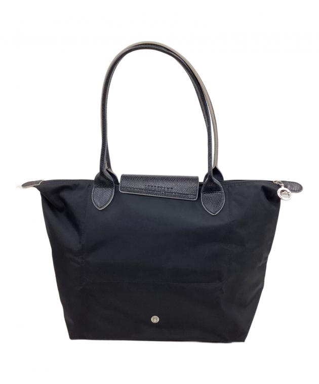 未使用　LONGCHAMP 2WAY トートバッグ　Mサイズ　ブラック 中古・古着通販】LONGCHAMP (ロンシャン) トートバッグ ブラック