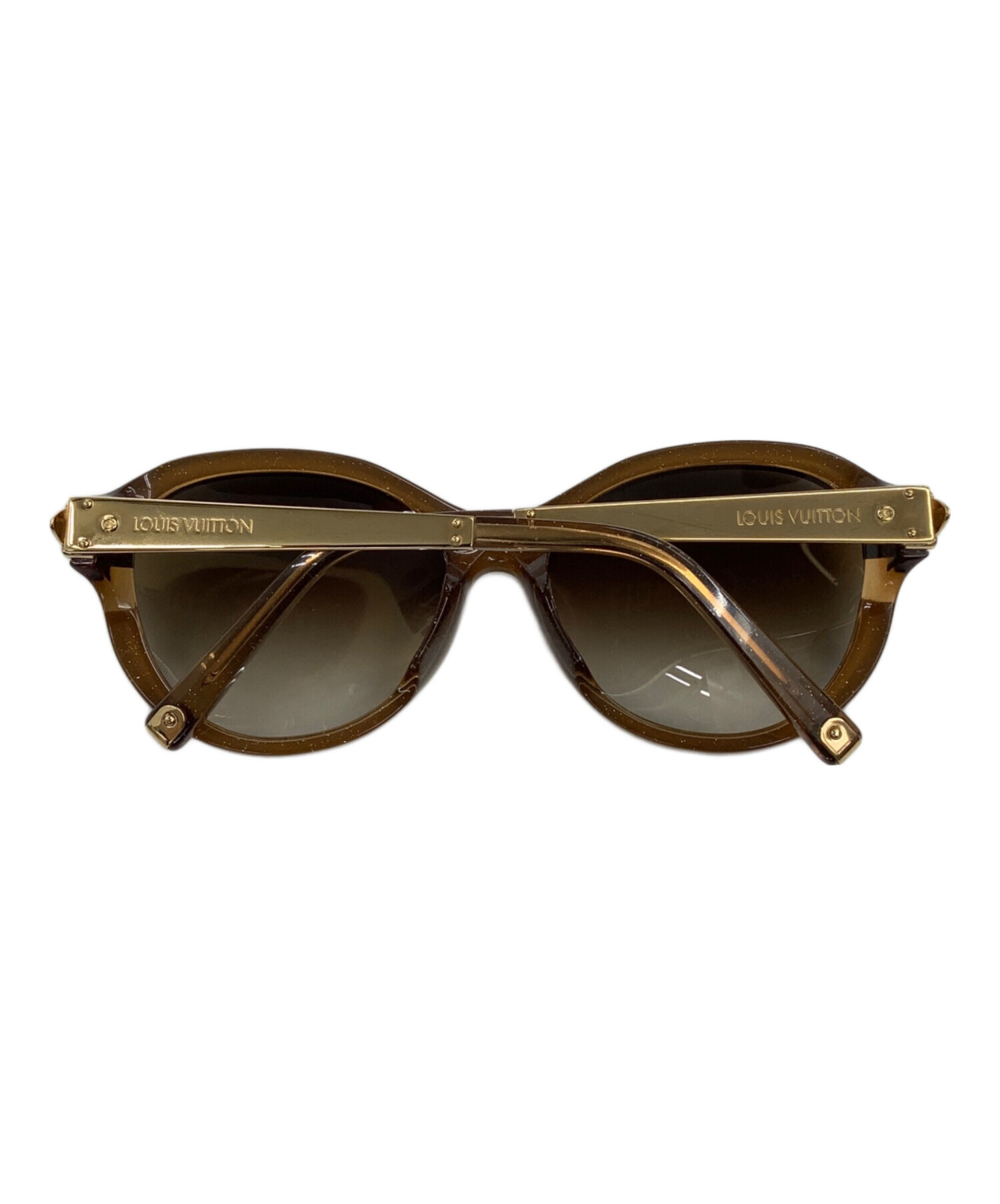 Louis Vuitton サングラス ゴールド ブラウン 中古・古着通販】LOUIS VUITTON (ルイ ヴィトン) サングラス ブラウン