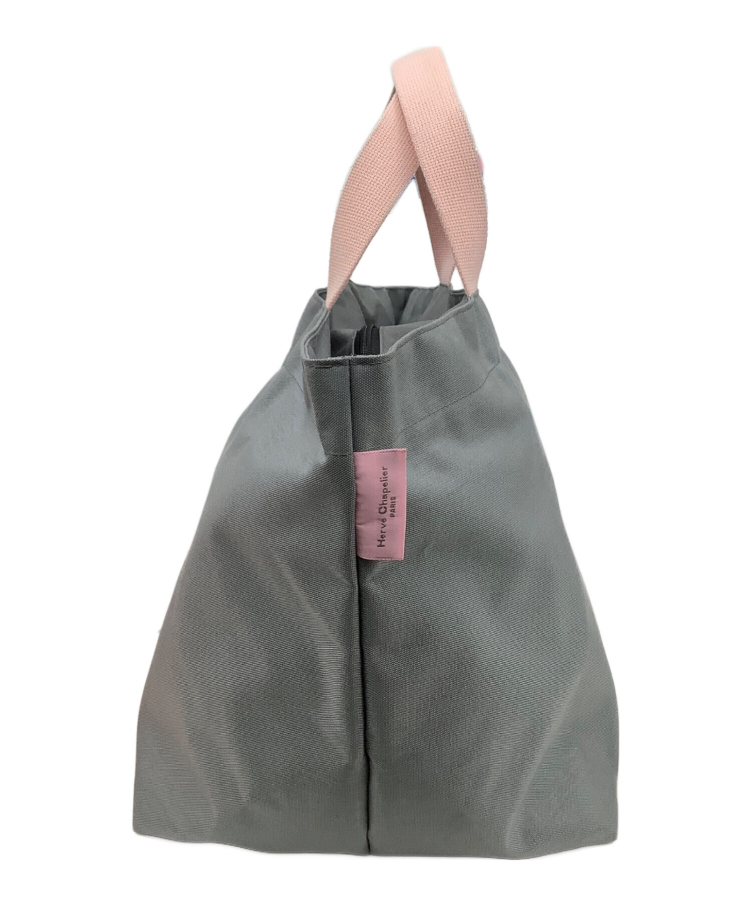 K◆未使用 エルベシャプリエ 舟形トートバッグ ピンク×グレー 中古・古着通販】Herve Chapelier (エルベシャプリエ) 舟形トートL